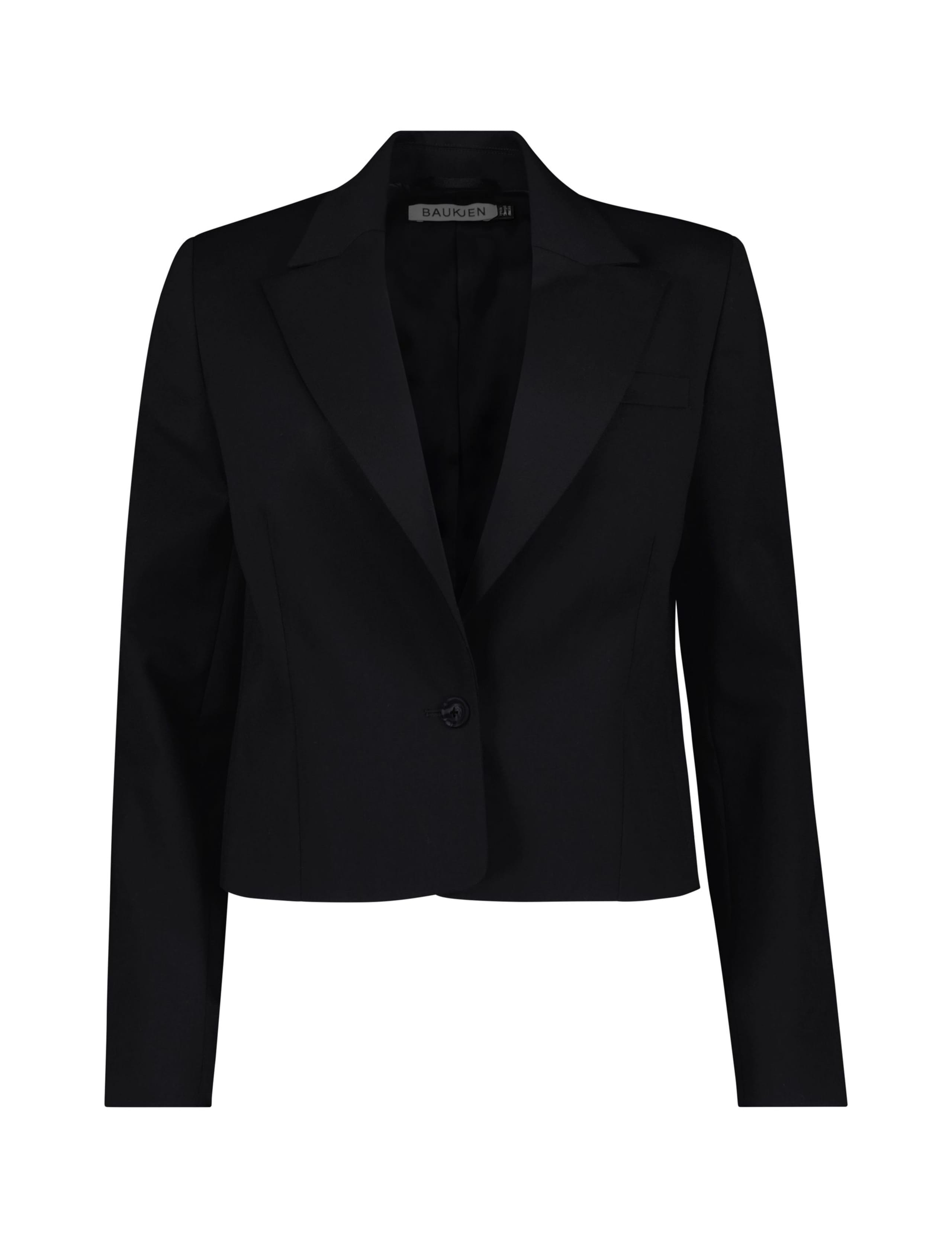 Wool Blend Tailored Cropped Blazer 2 of 5