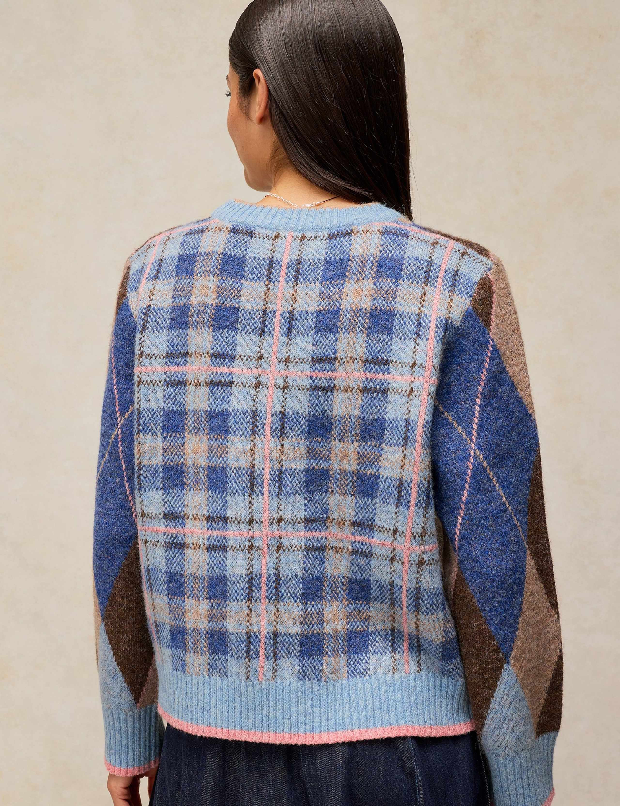 Patterned Crew Neck Knit Jumper 4 of 6