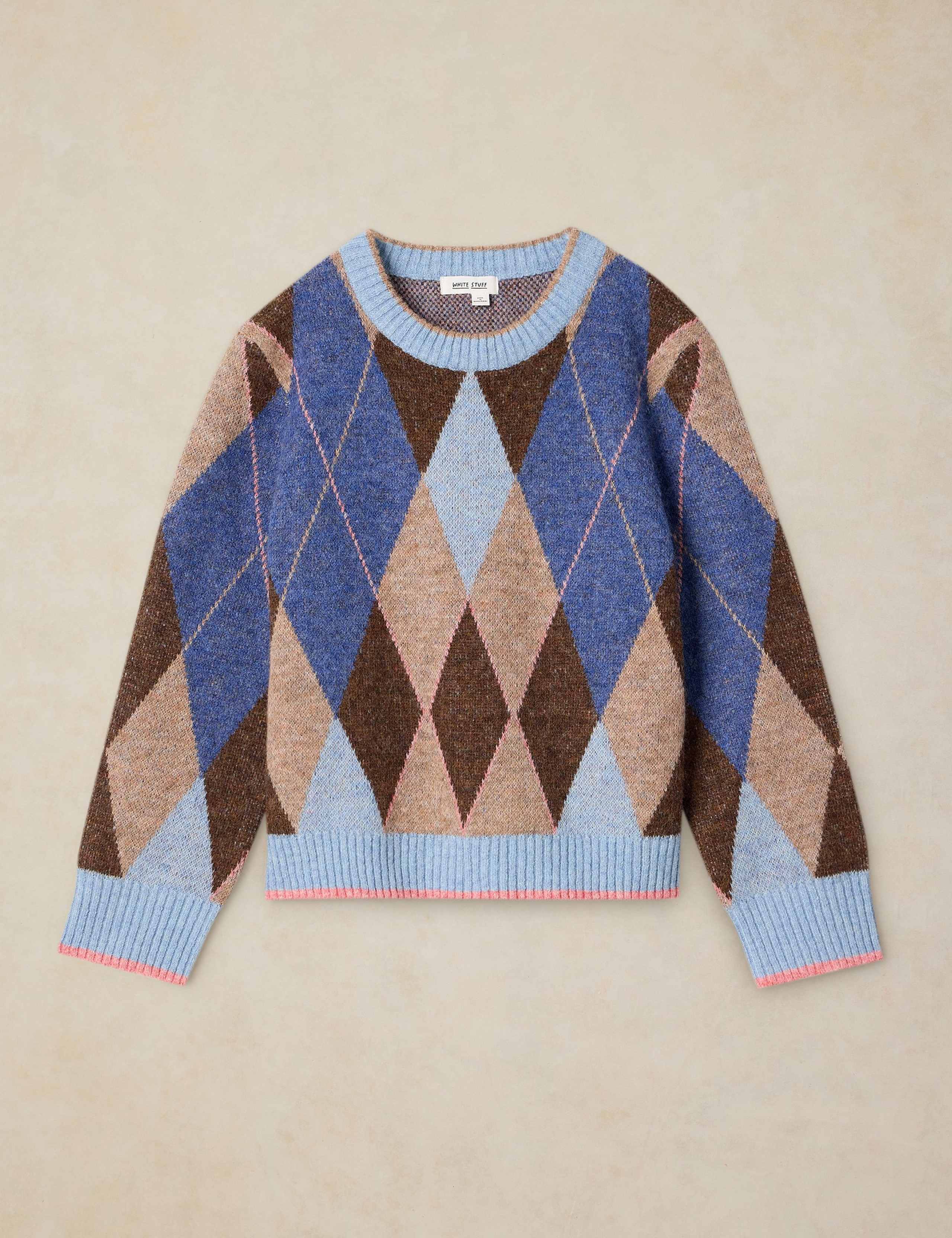Patterned Crew Neck Knit Jumper 2 of 6