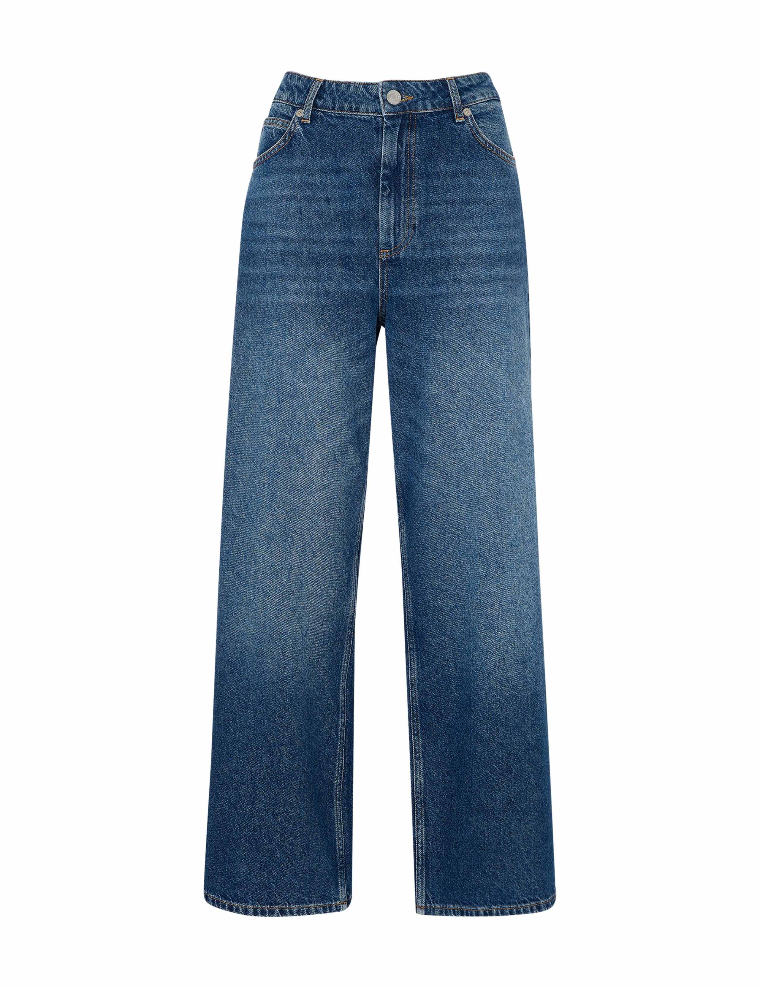 Mid Rise Straight Leg Ankle Grazer Jeans 2 of 4