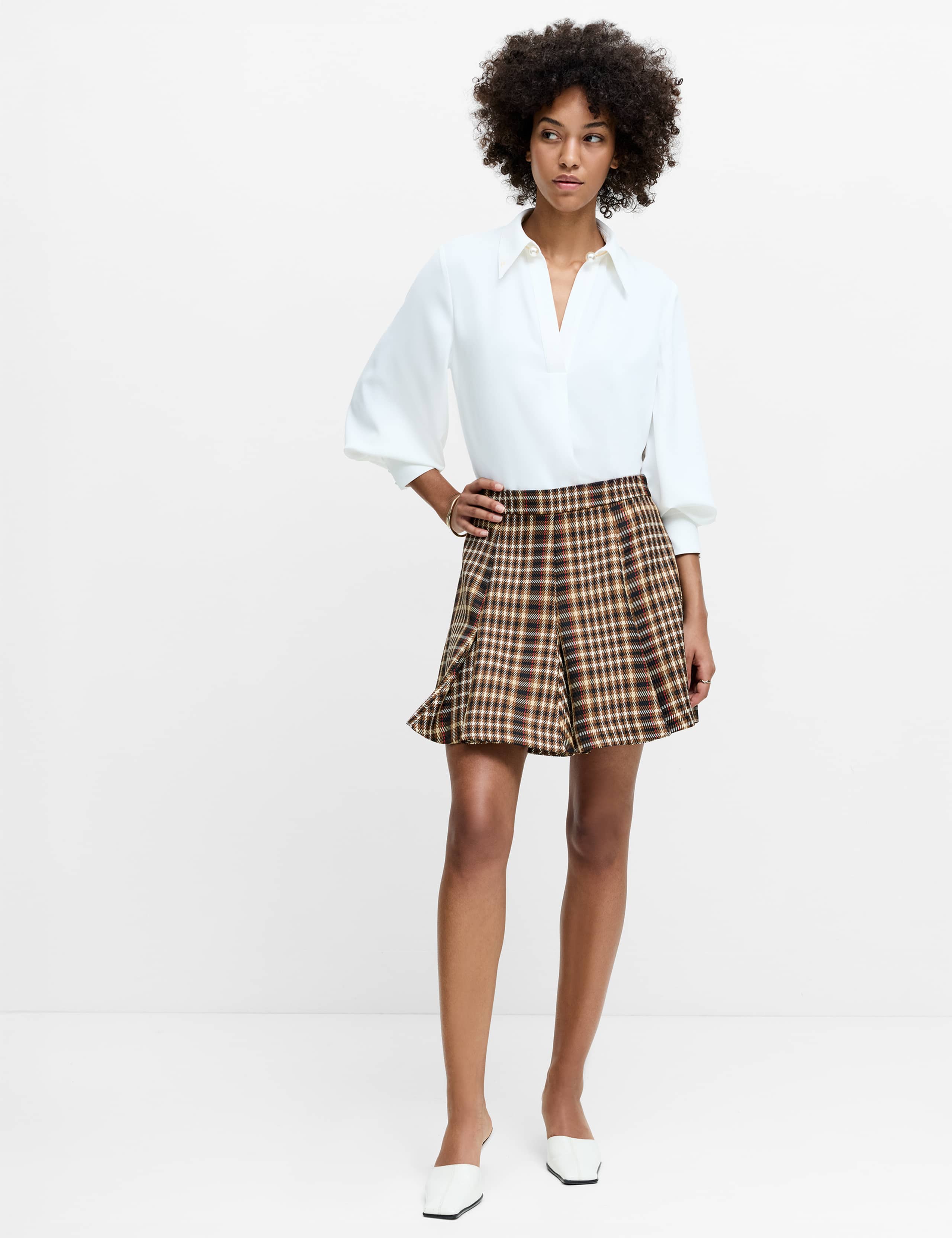 Embellished Neck Balloon Sleeve Shirt 3 of 6