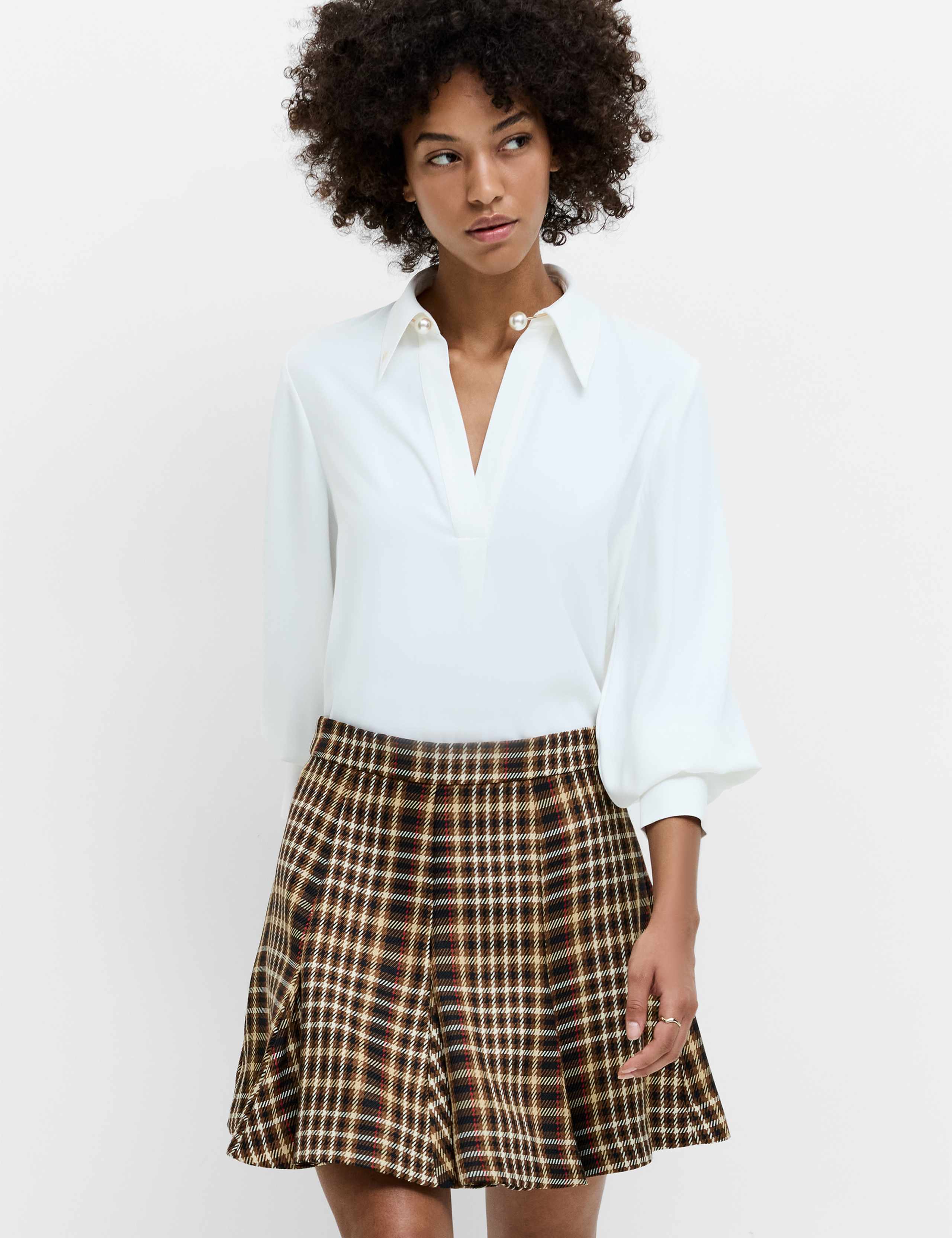 Embellished Neck Balloon Sleeve Shirt 5 of 6