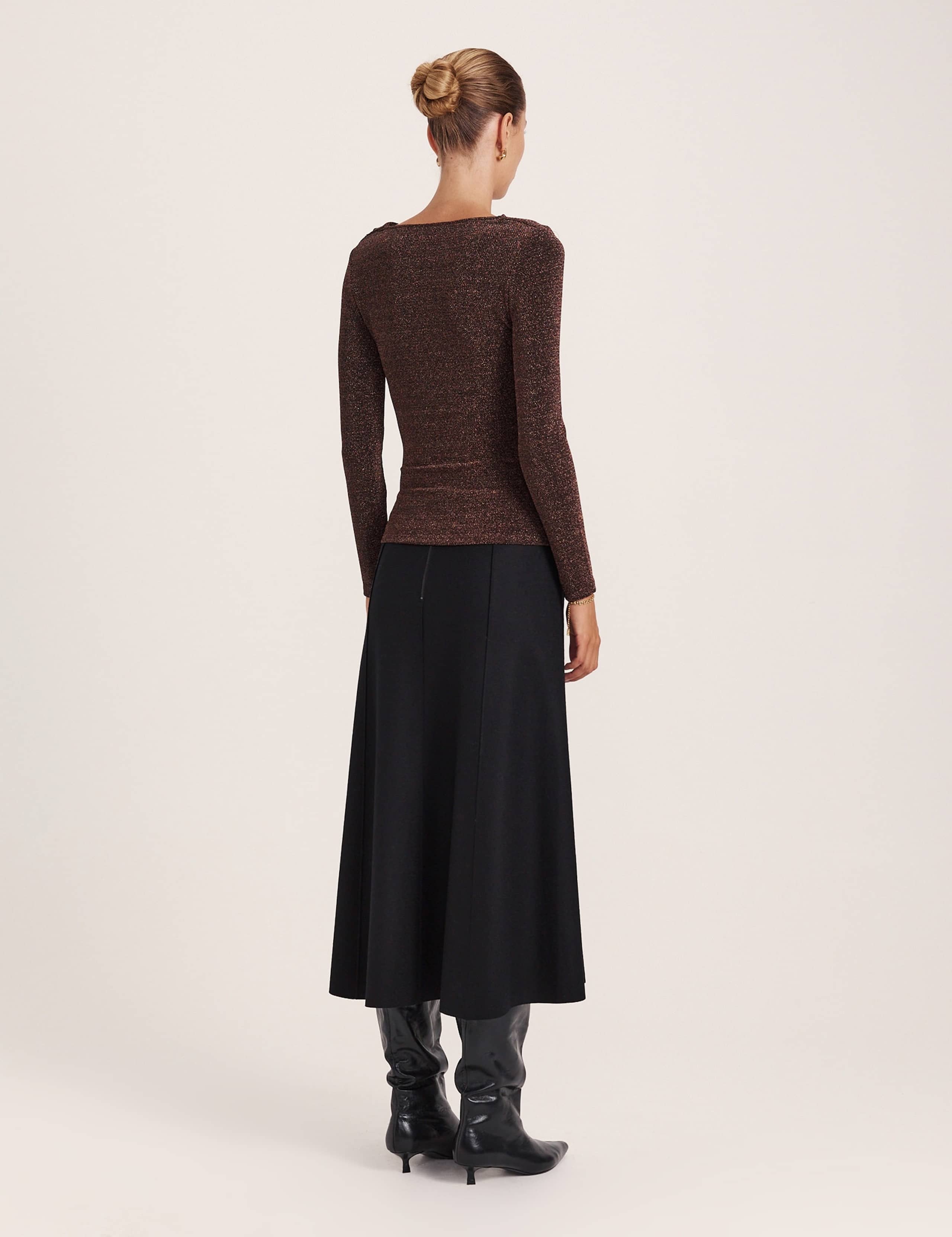 Sparkly V Neck Long Sleeve Top 8 of 8