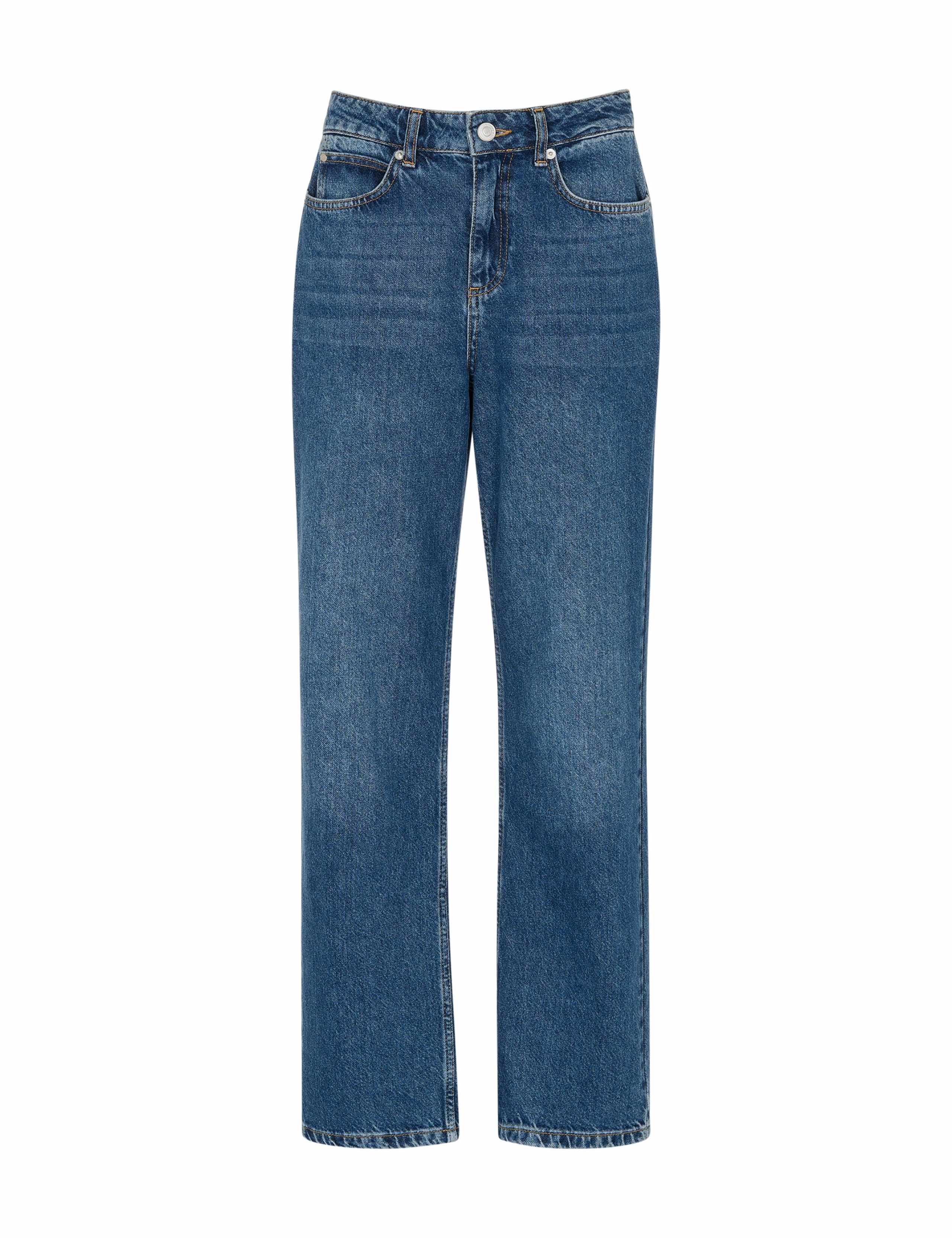 Mid Rise Straight Leg Jeans 2 of 4