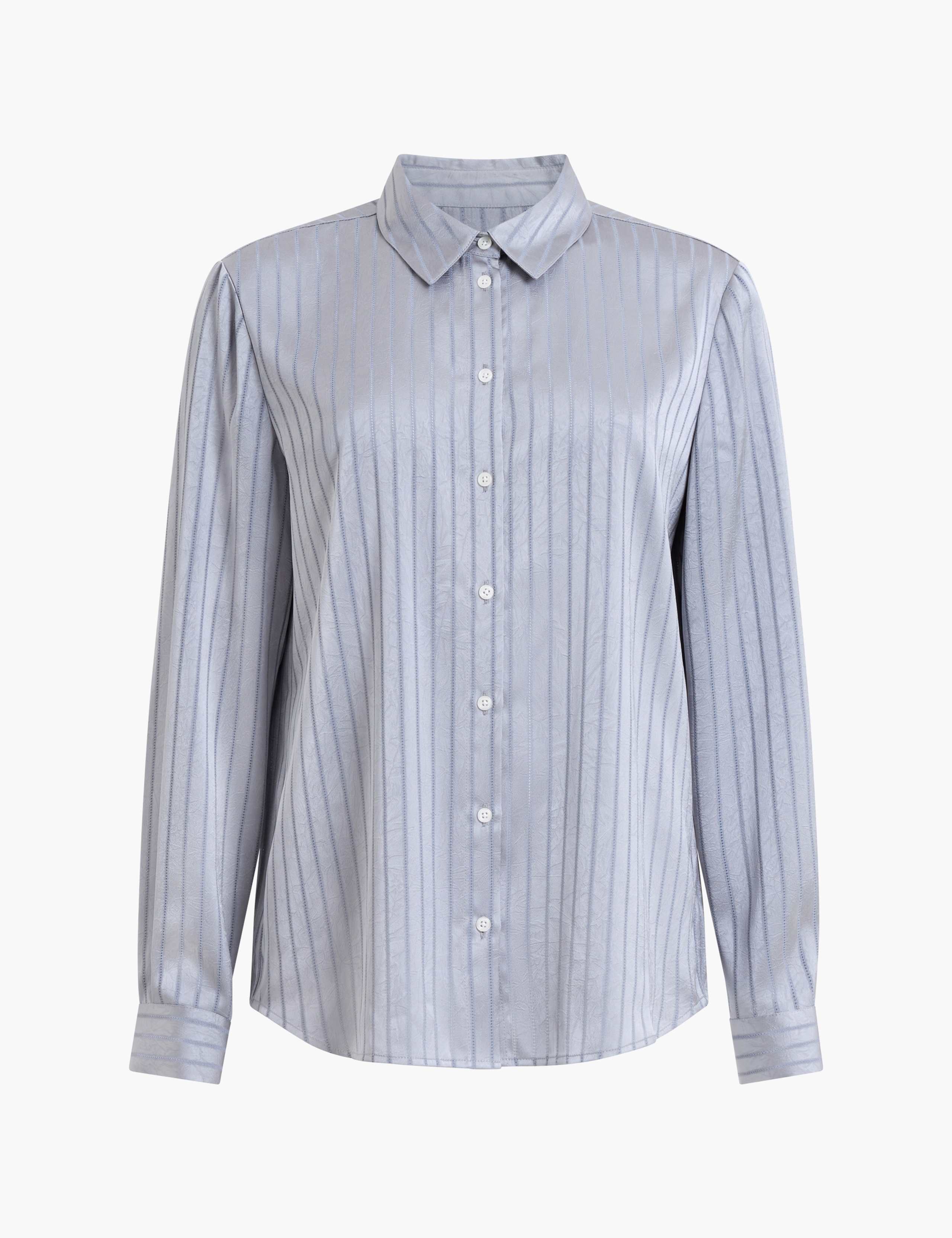 Satin Striped Button Through Shirt 2 of 6