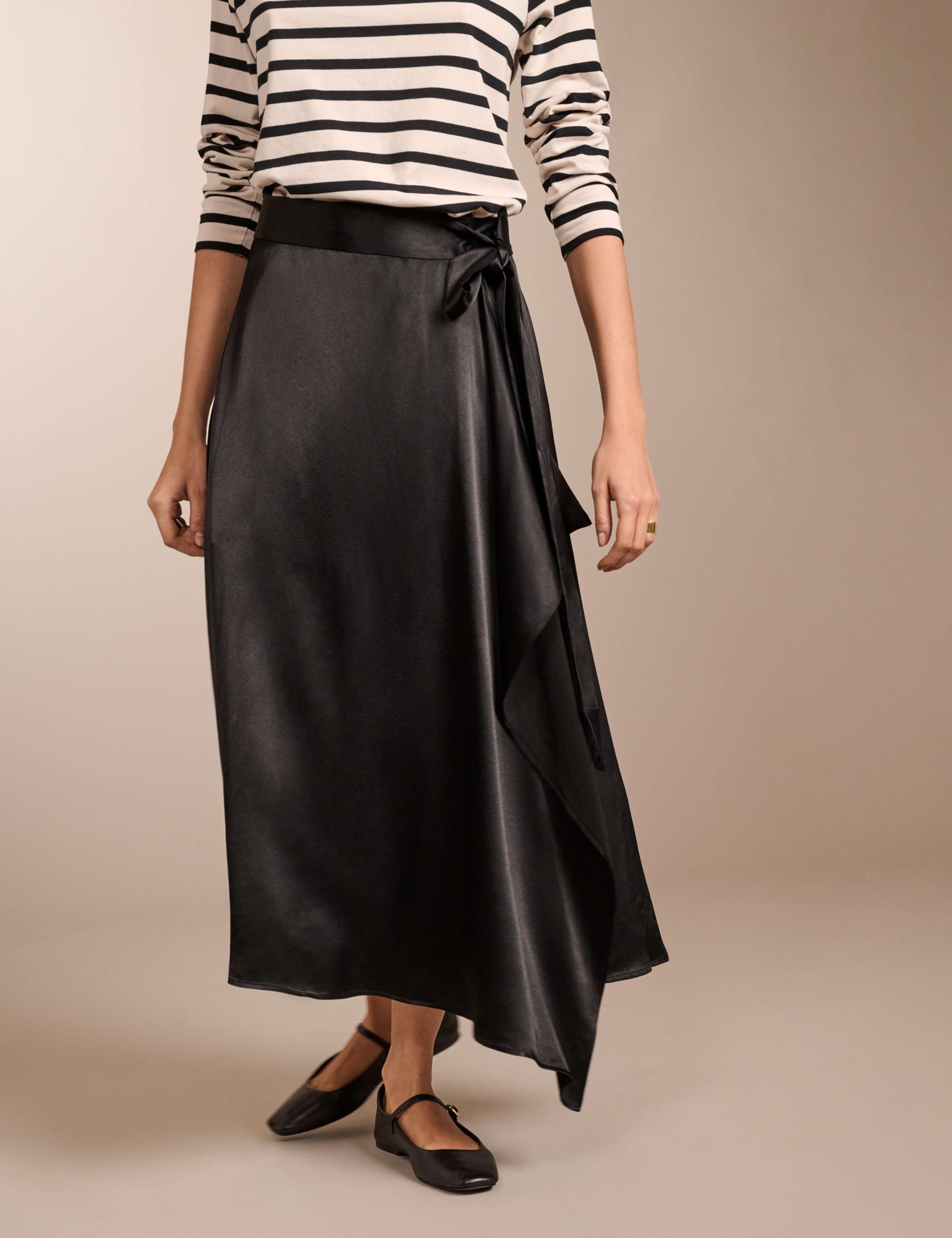Satin Maxi Wrap Skirt 3 of 4