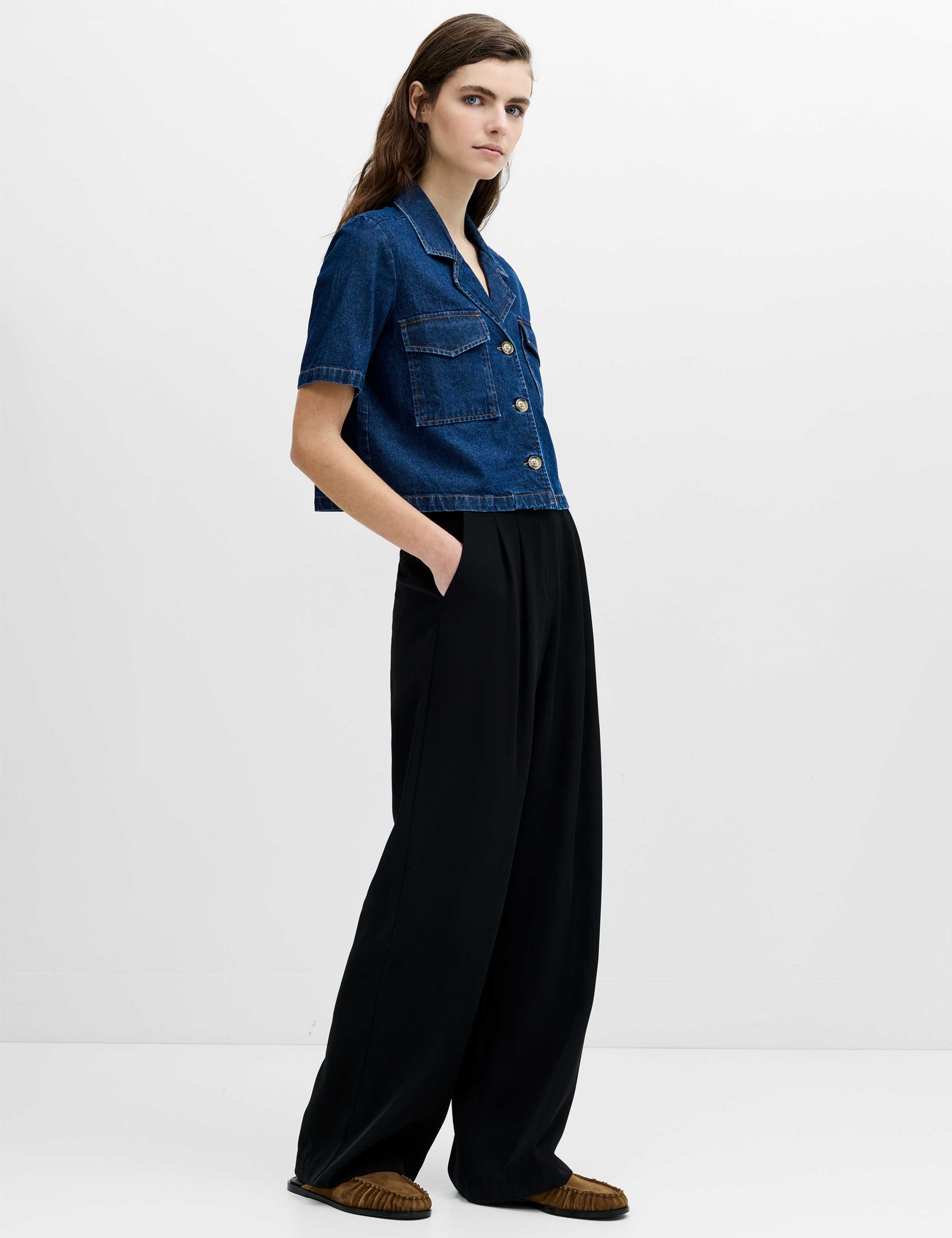 Denim Button Through Shirt 4 of 6