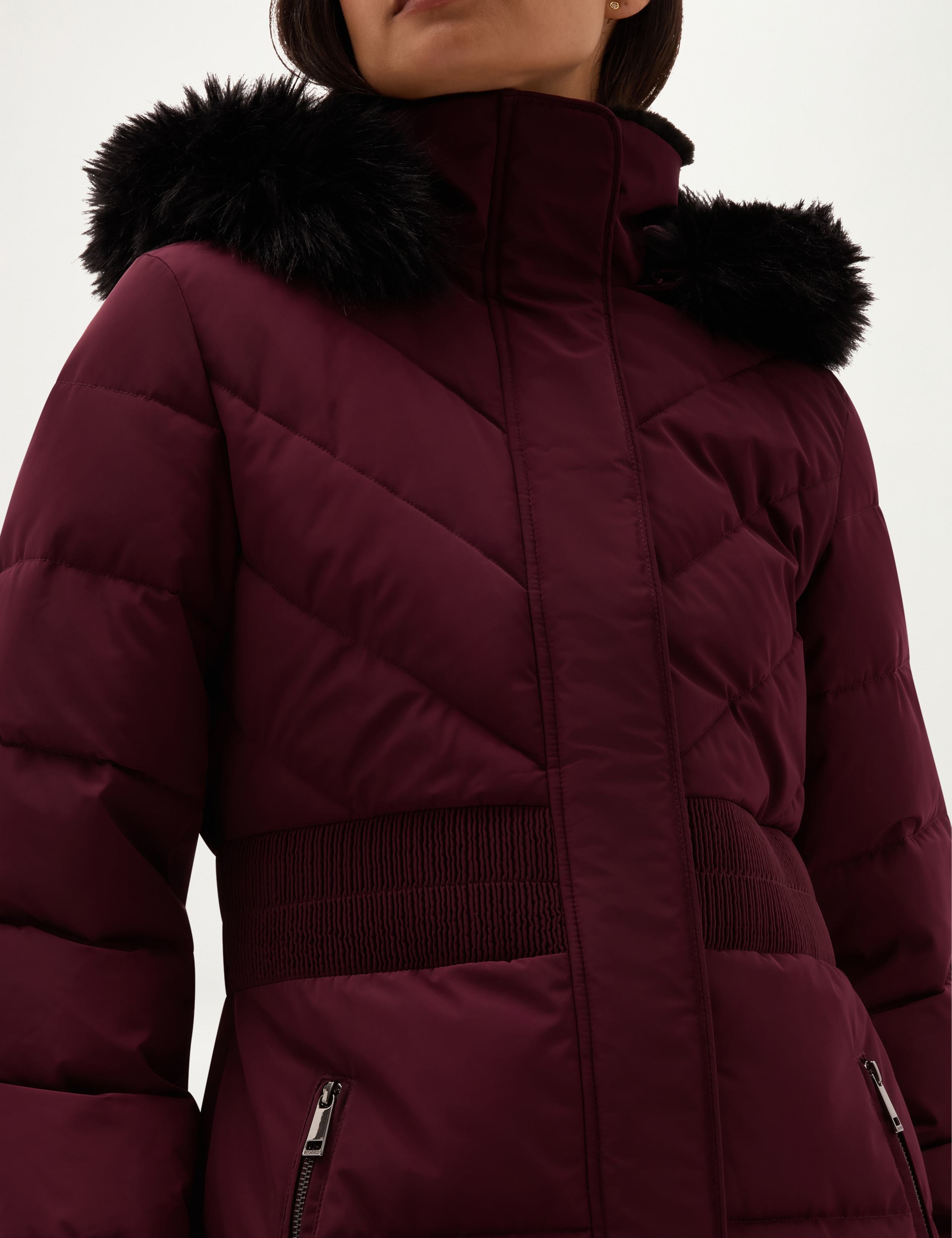 Faux Fur Trim Hooded Puffer Coat 5 of 7