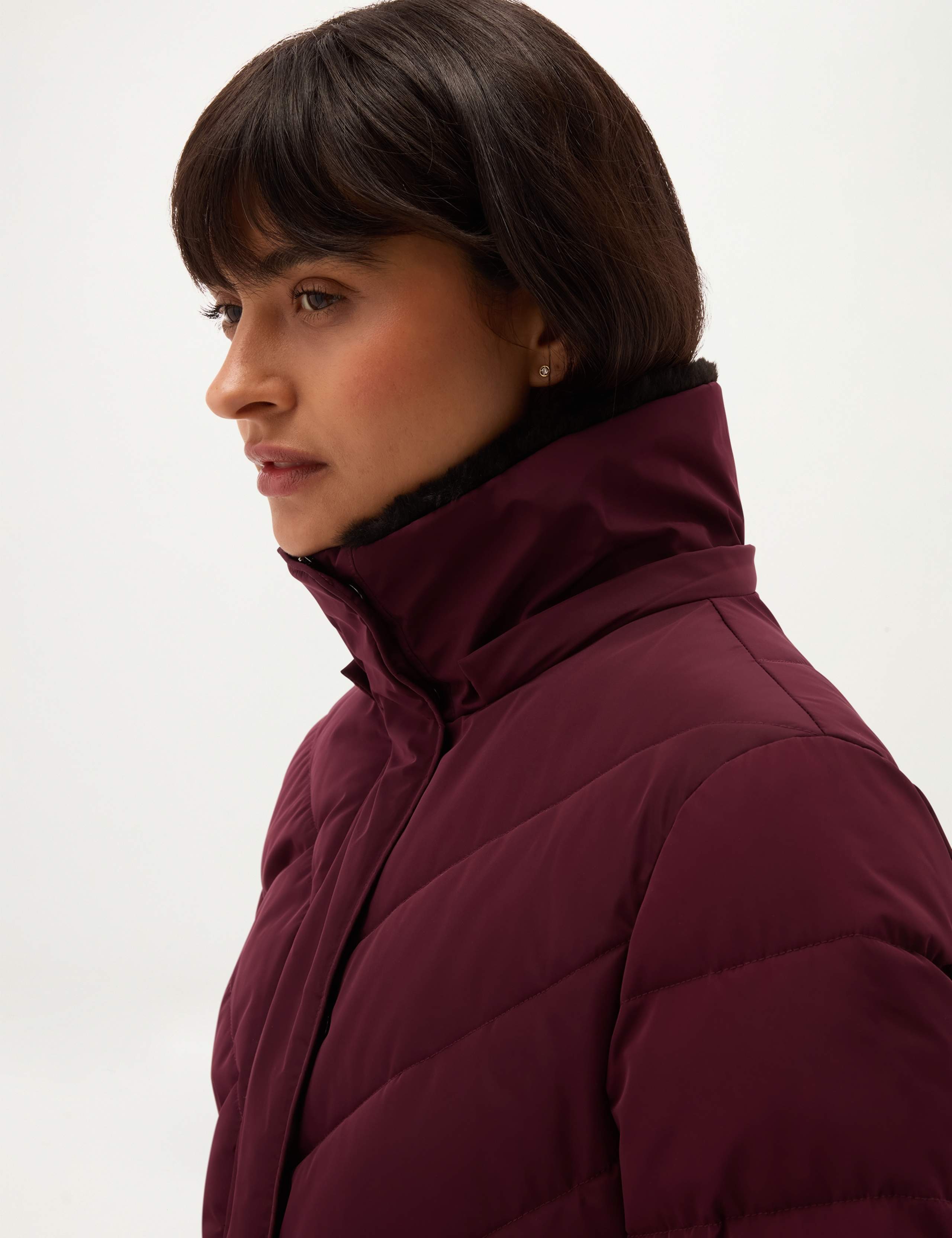 Faux Fur Trim Hooded Puffer Coat 7 of 7