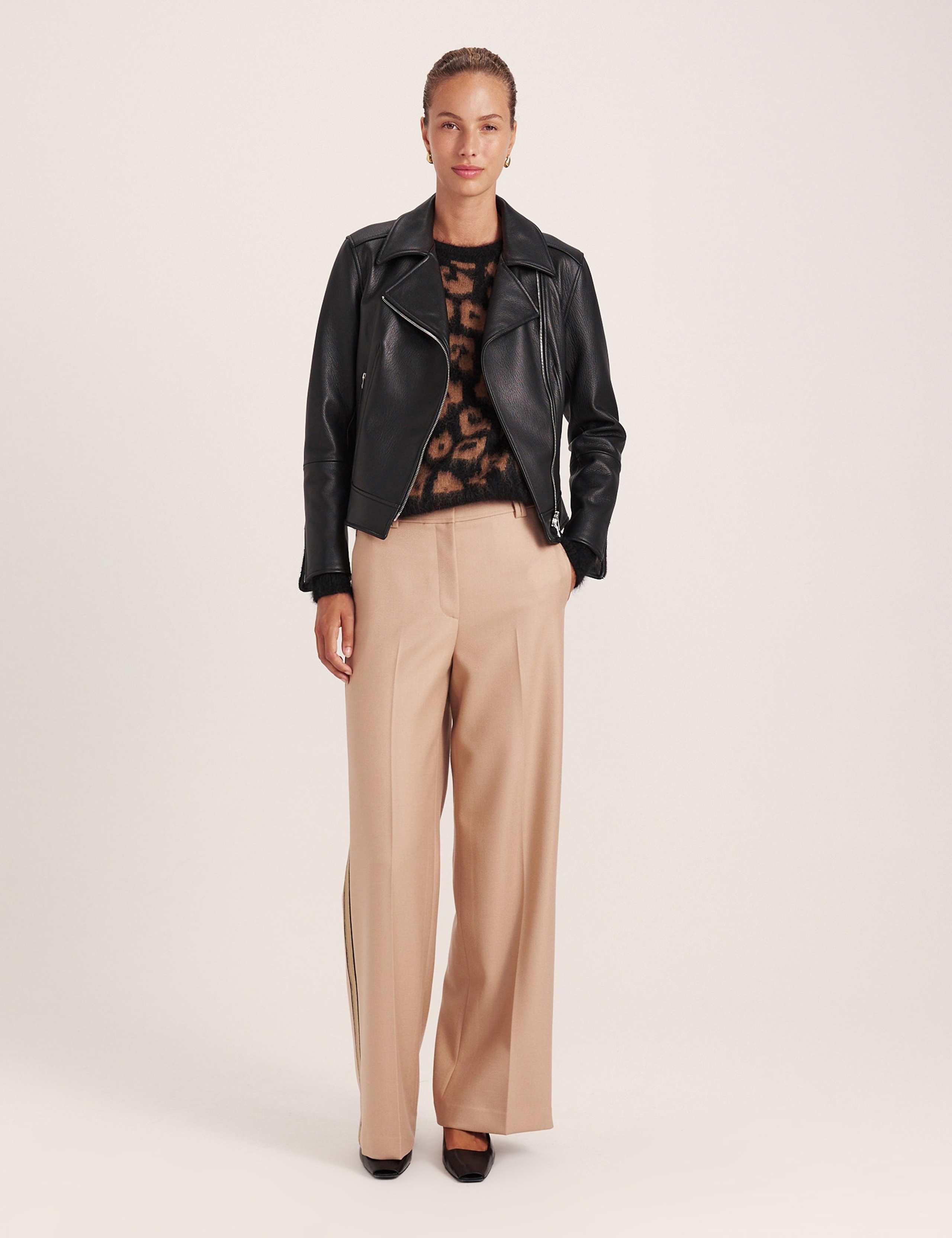 Wool Rich Straight Leg Lined Trousers 3 of 8