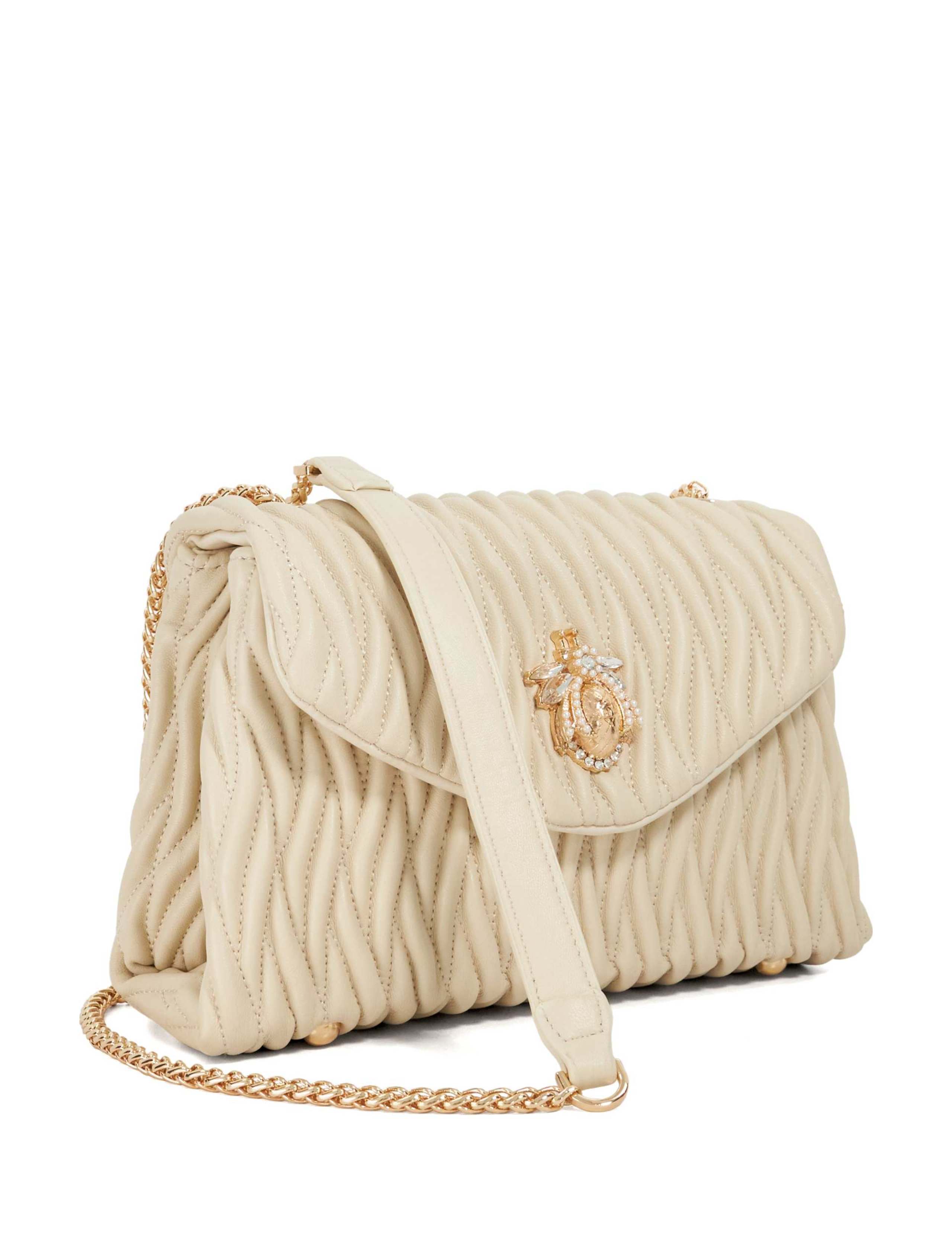 Leather Bug Charm Quilted Shoulder Bag 3 of 6