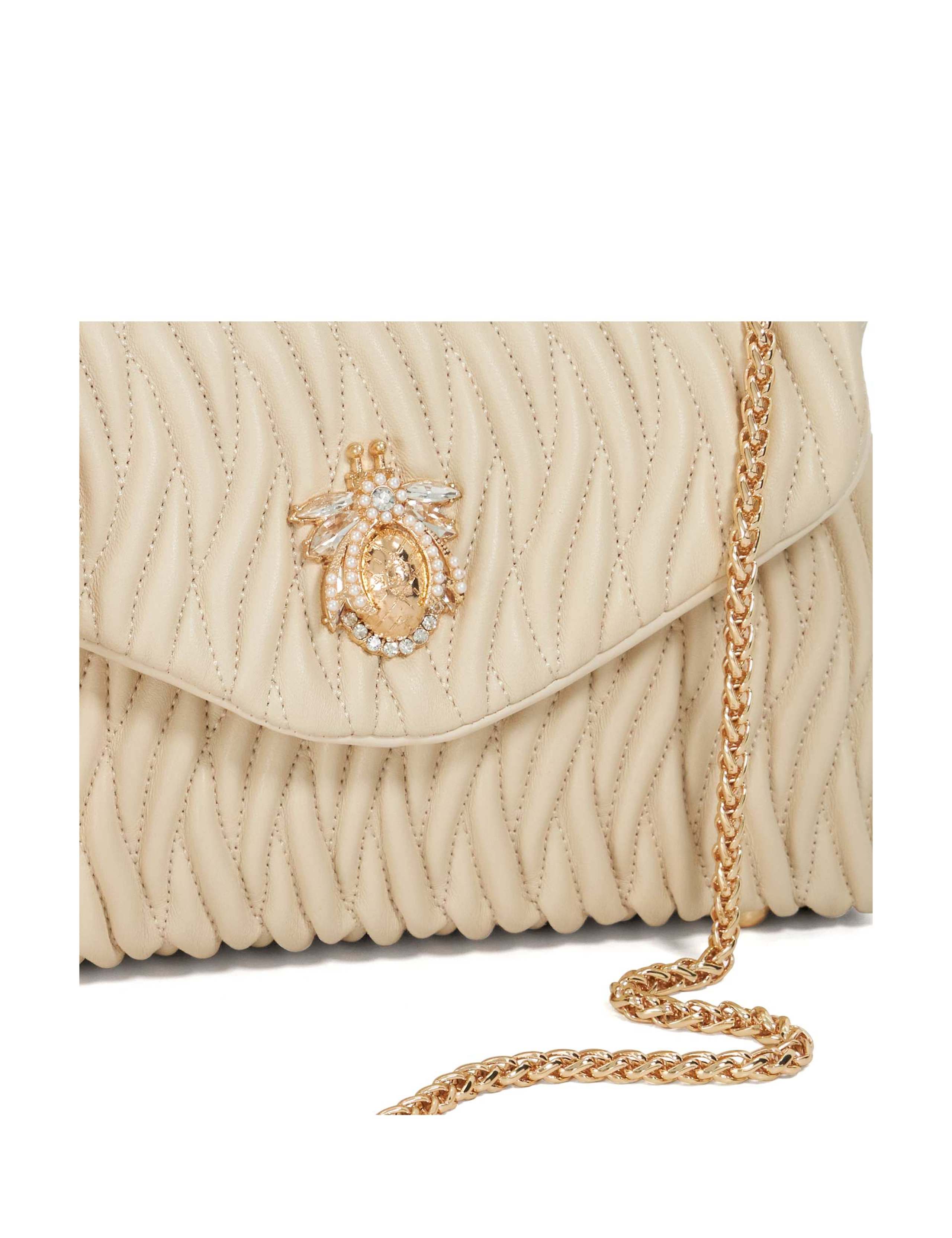 Leather Bug Charm Quilted Shoulder Bag 5 of 6