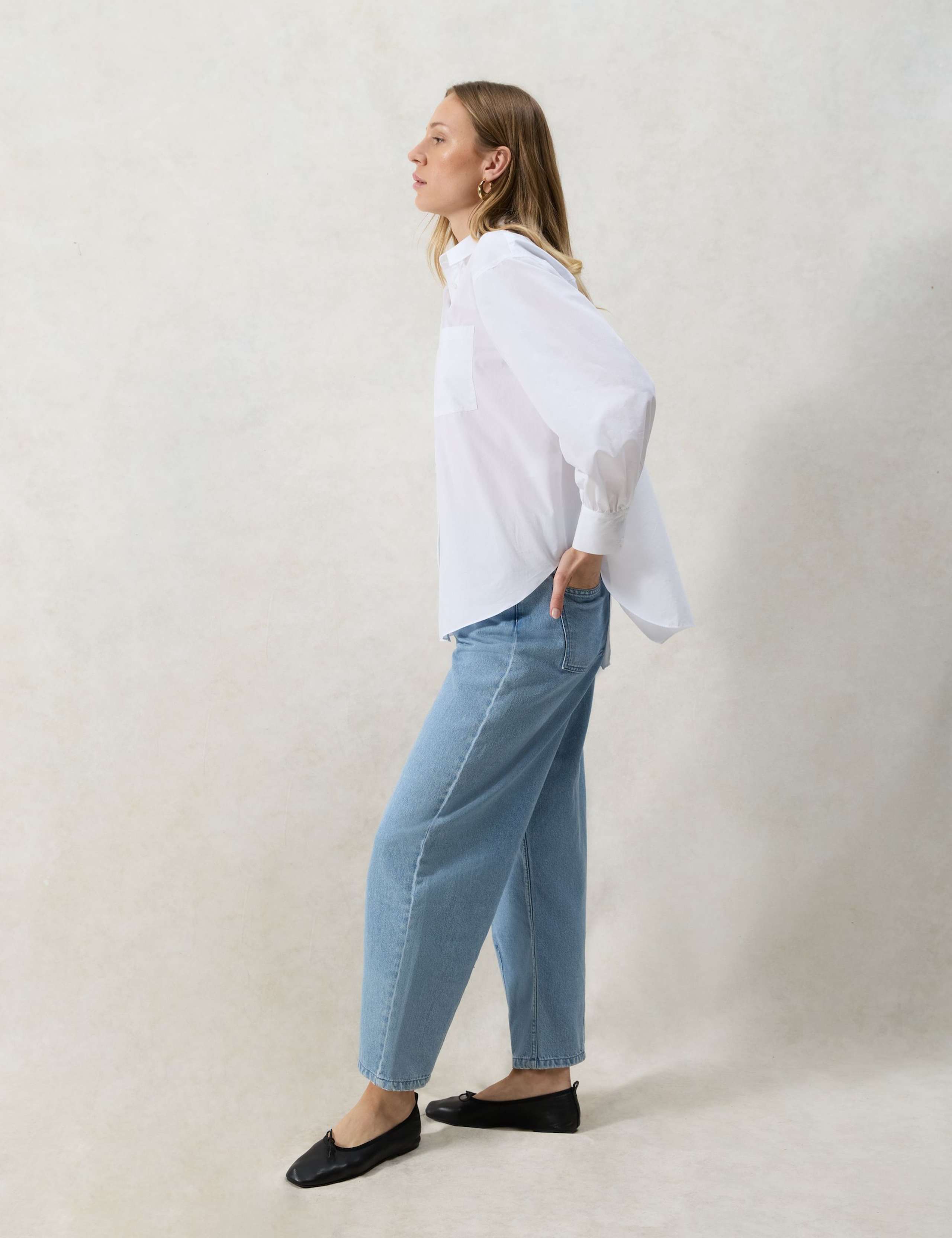 POPLIN SPLIT BACK SHIRT 2 of 6