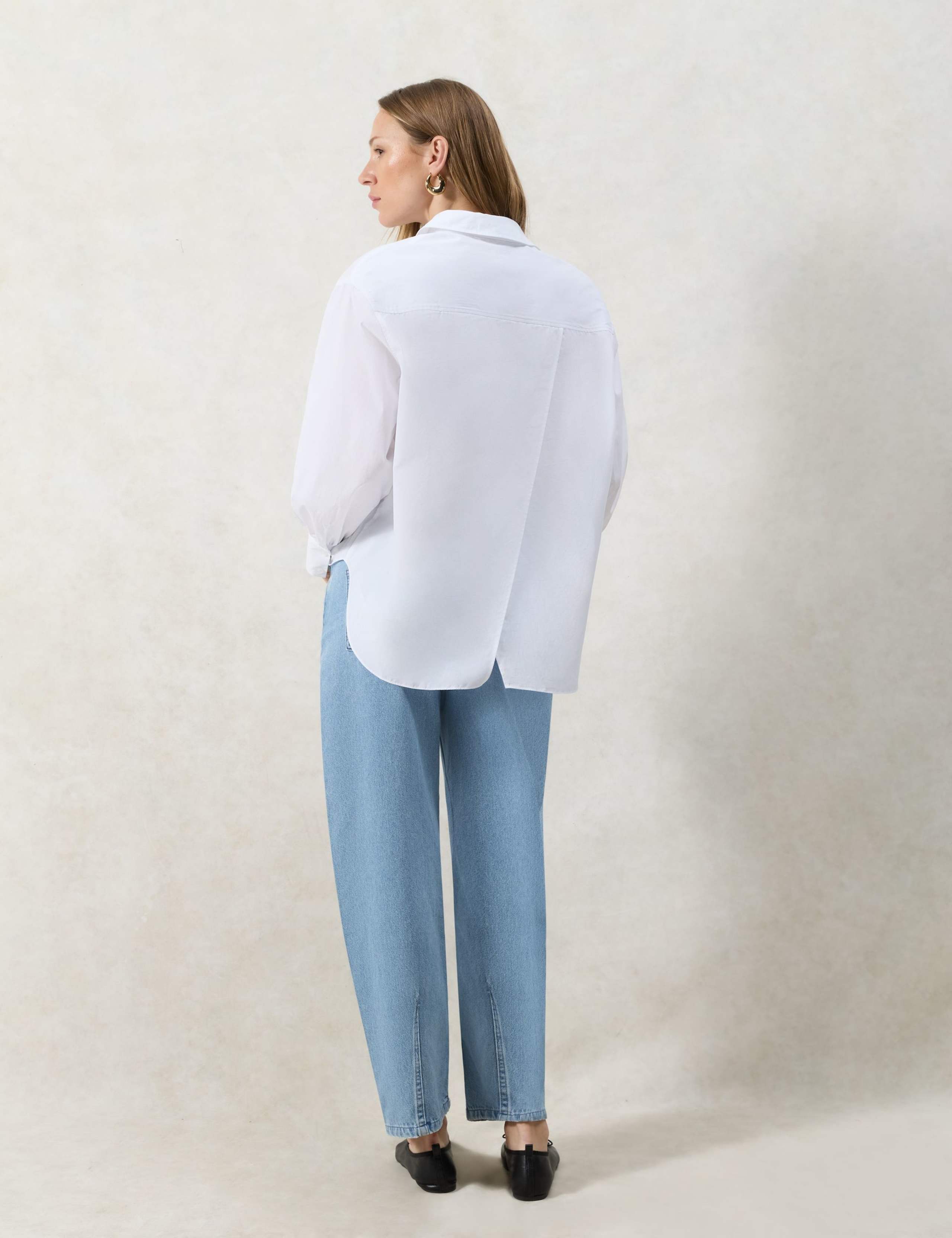 Pure Cotton Poplin Collared Split Back Shirt 3 of 6