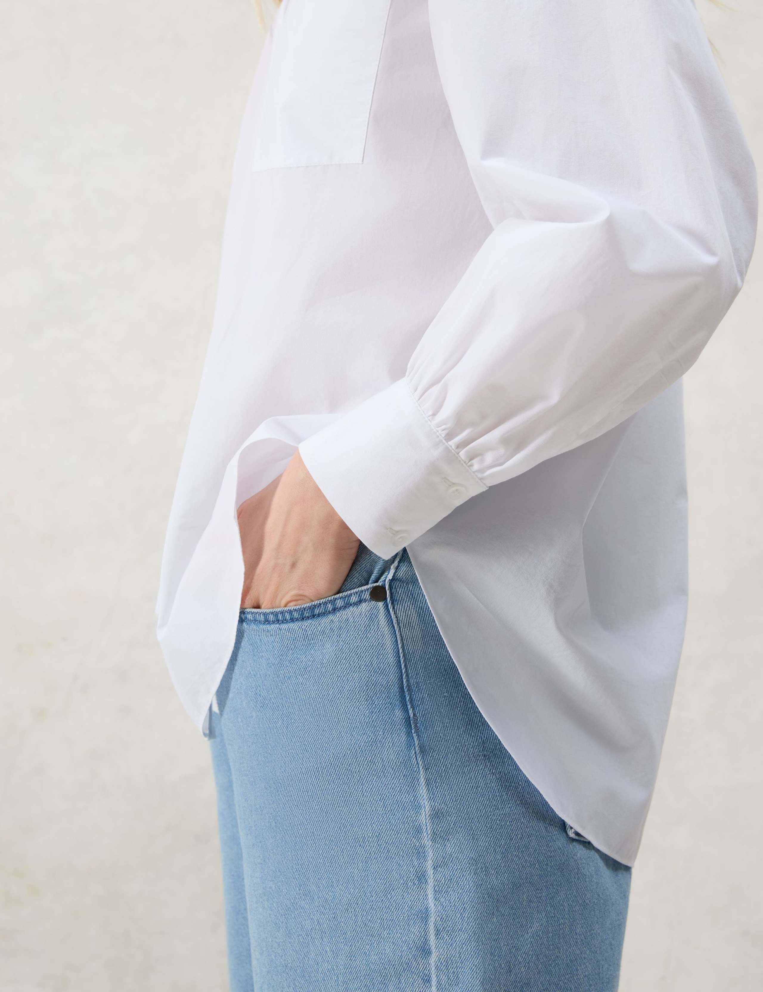POPLIN SPLIT BACK SHIRT 6 of 6