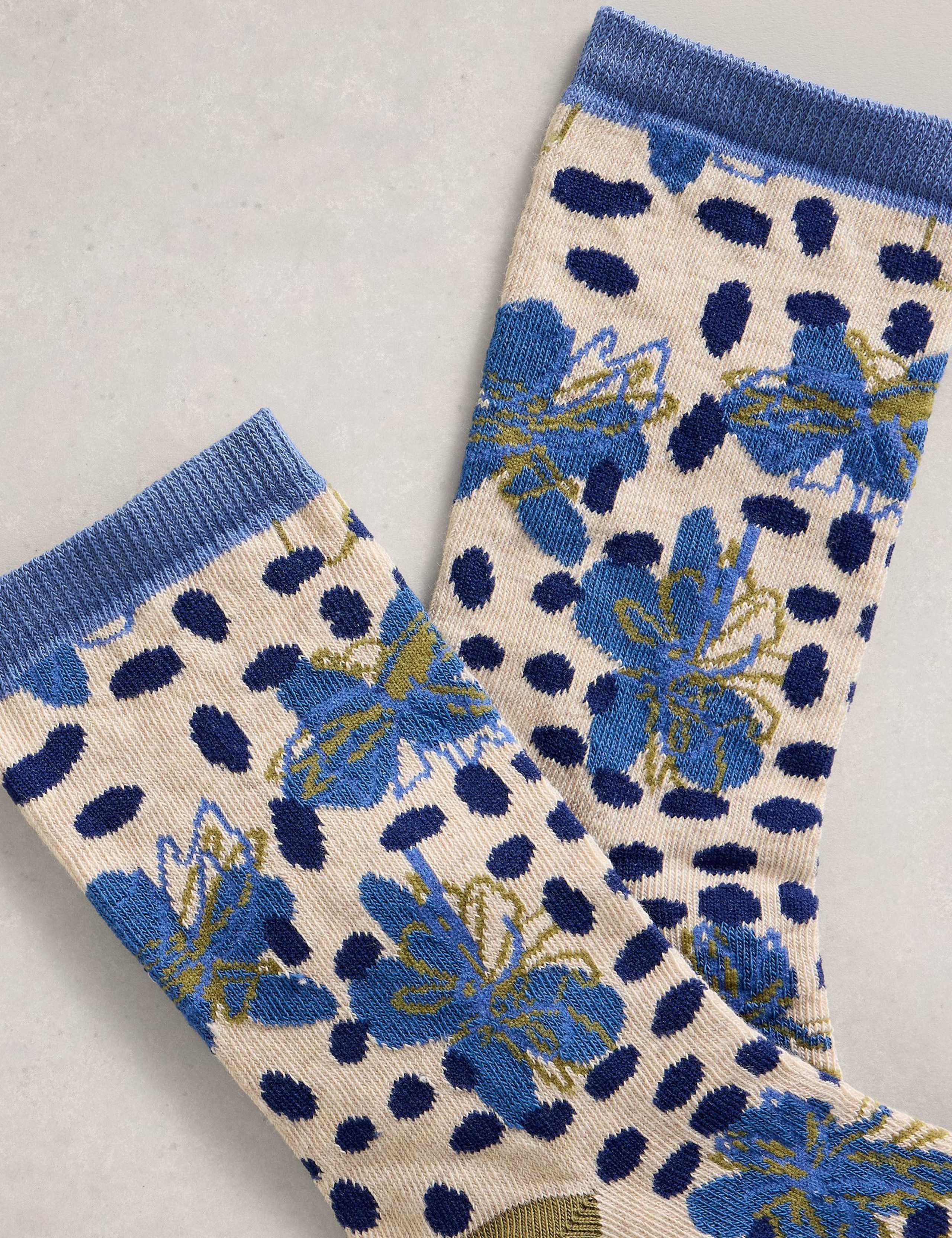 Cotton Rich Floral Ankle Socks 2 of 2