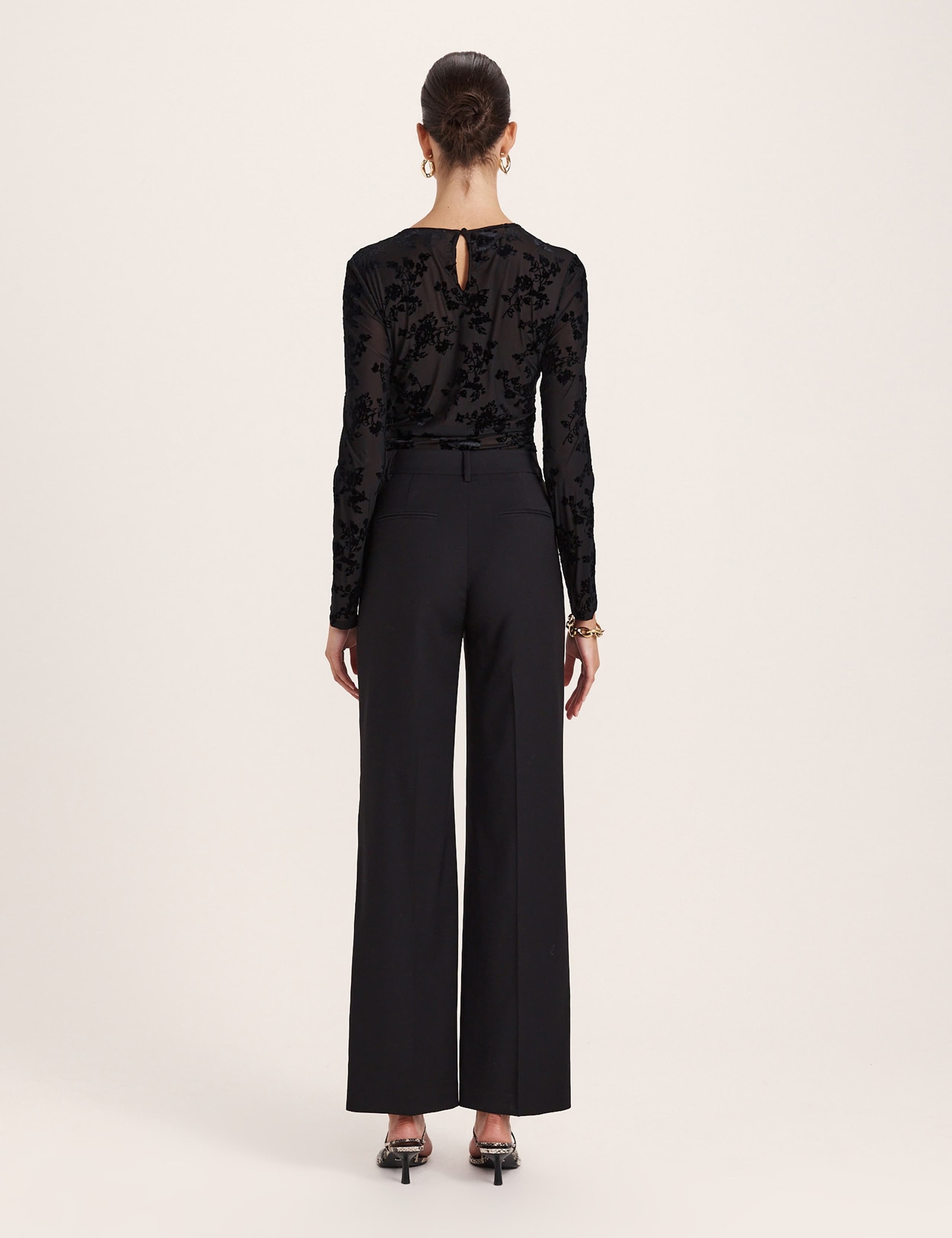 Wool Rich Wide Leg Lined Trousers 5 of 5