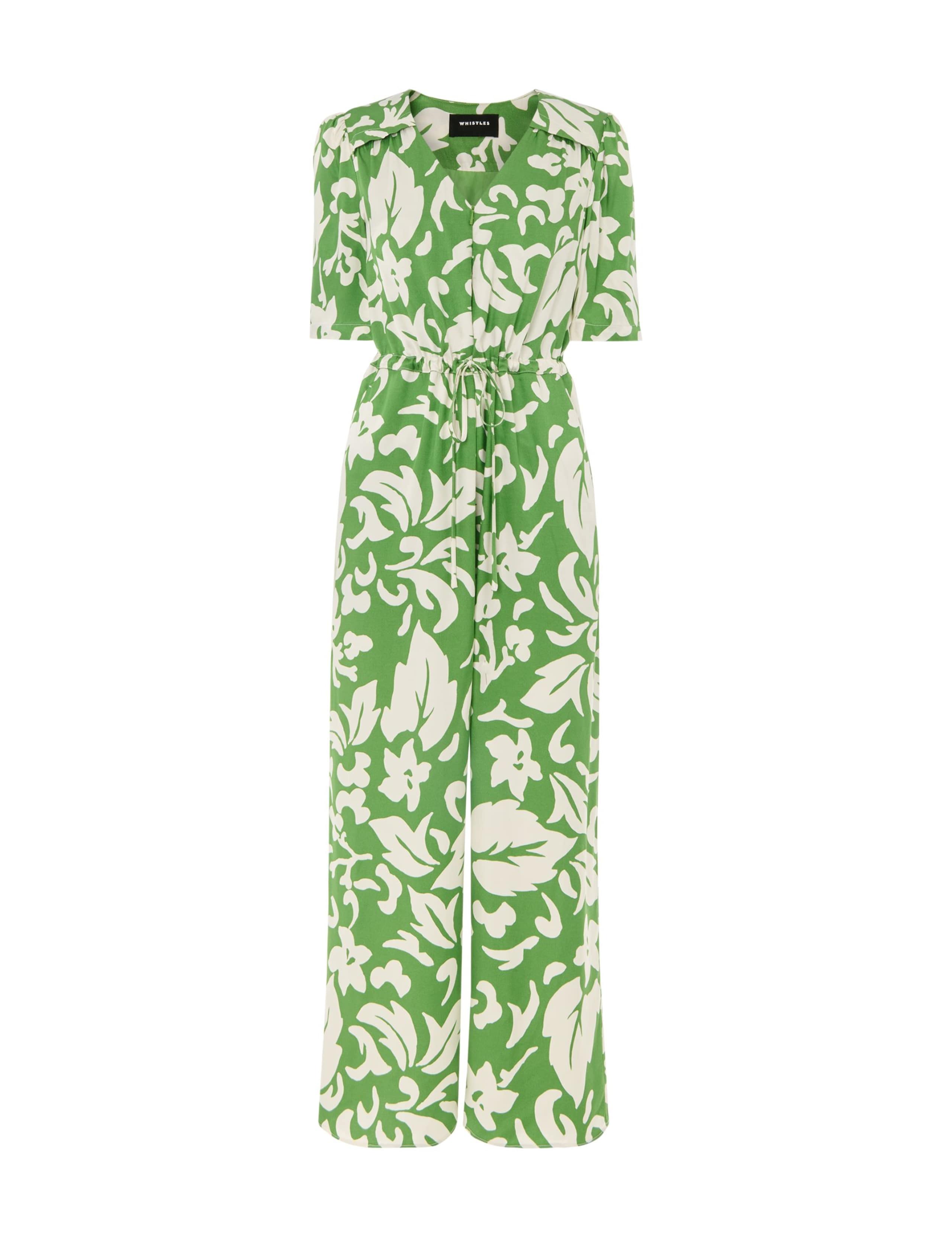 Floral Tie Waist Short Sleeve Jumpsuit 2 of 4