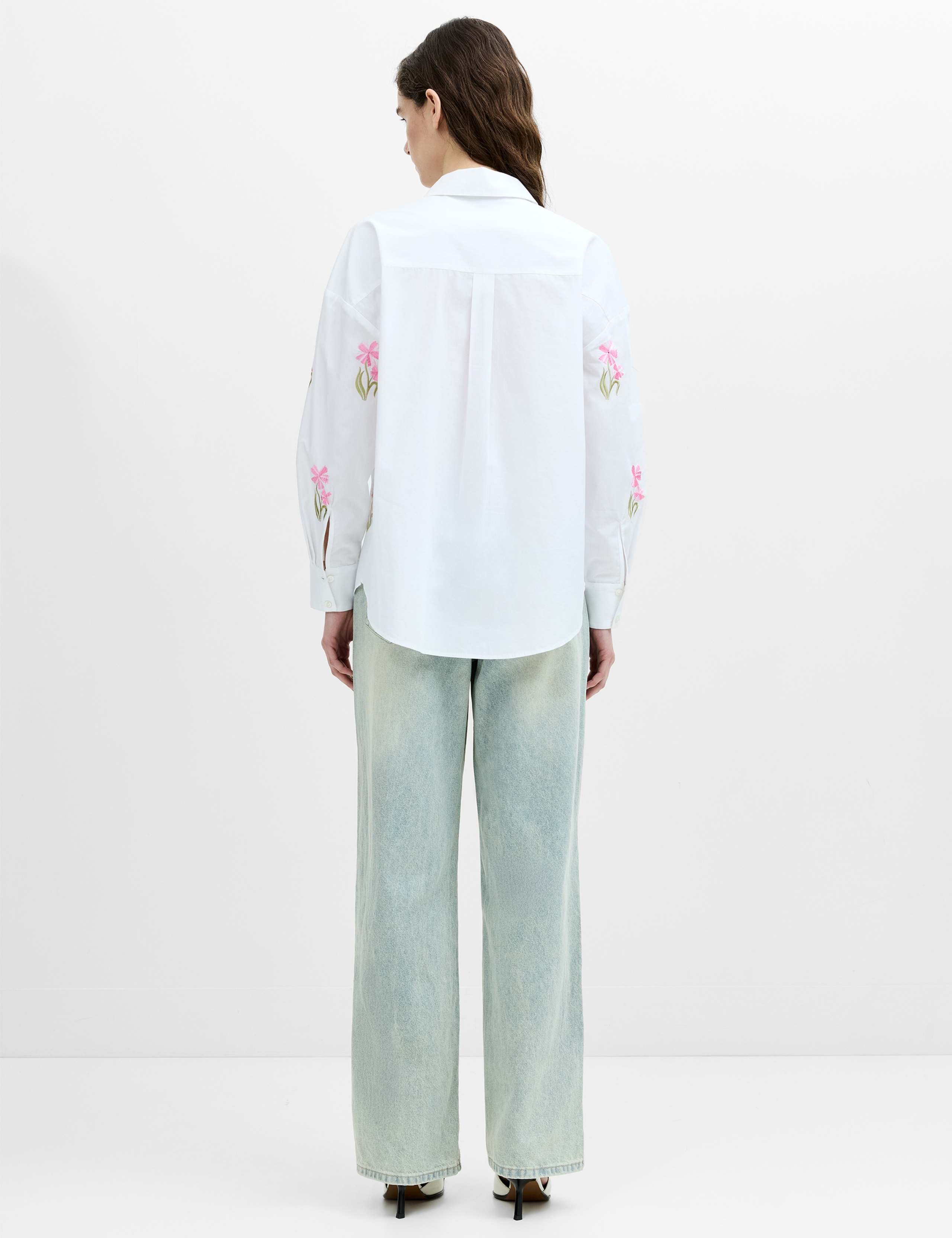 Pure Cotton Floral Embroidered Shirt 3 of 6