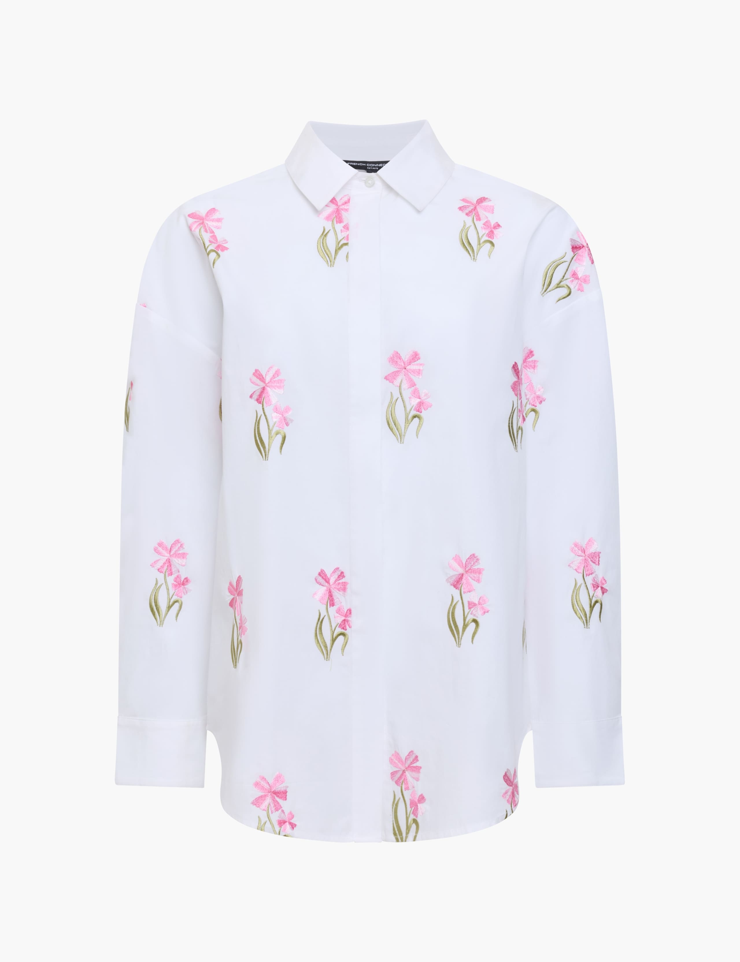 Pure Cotton Floral Embroidered Shirt 2 of 6