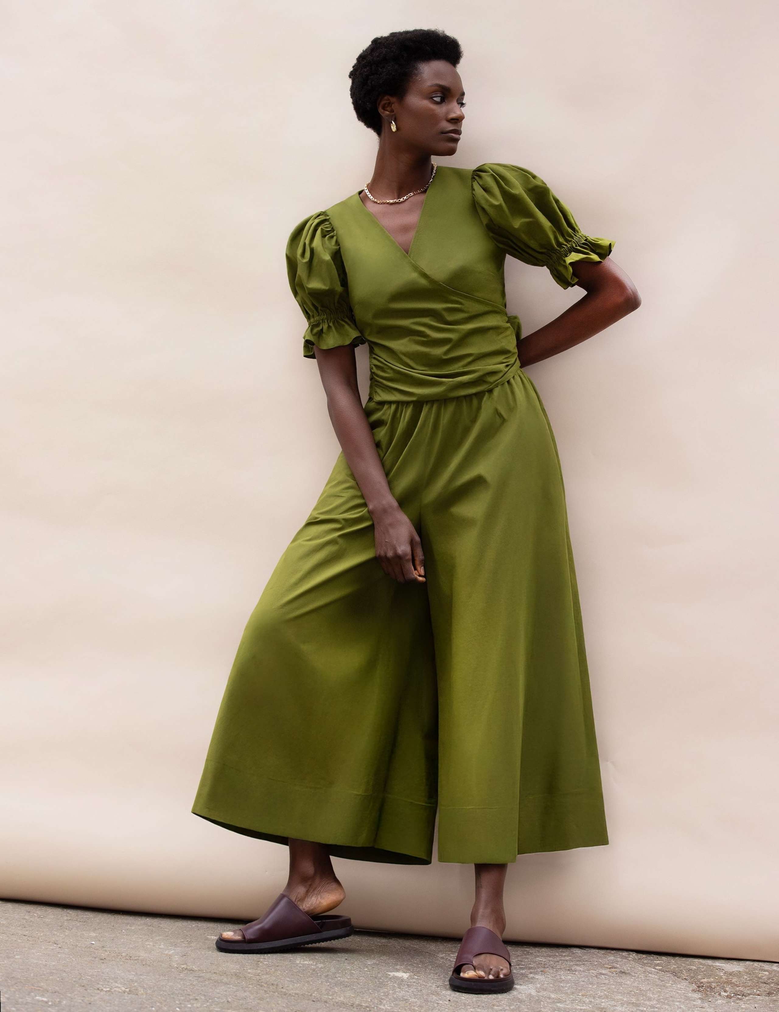 Pure Cotton Wide Leg Culottes 2 of 3