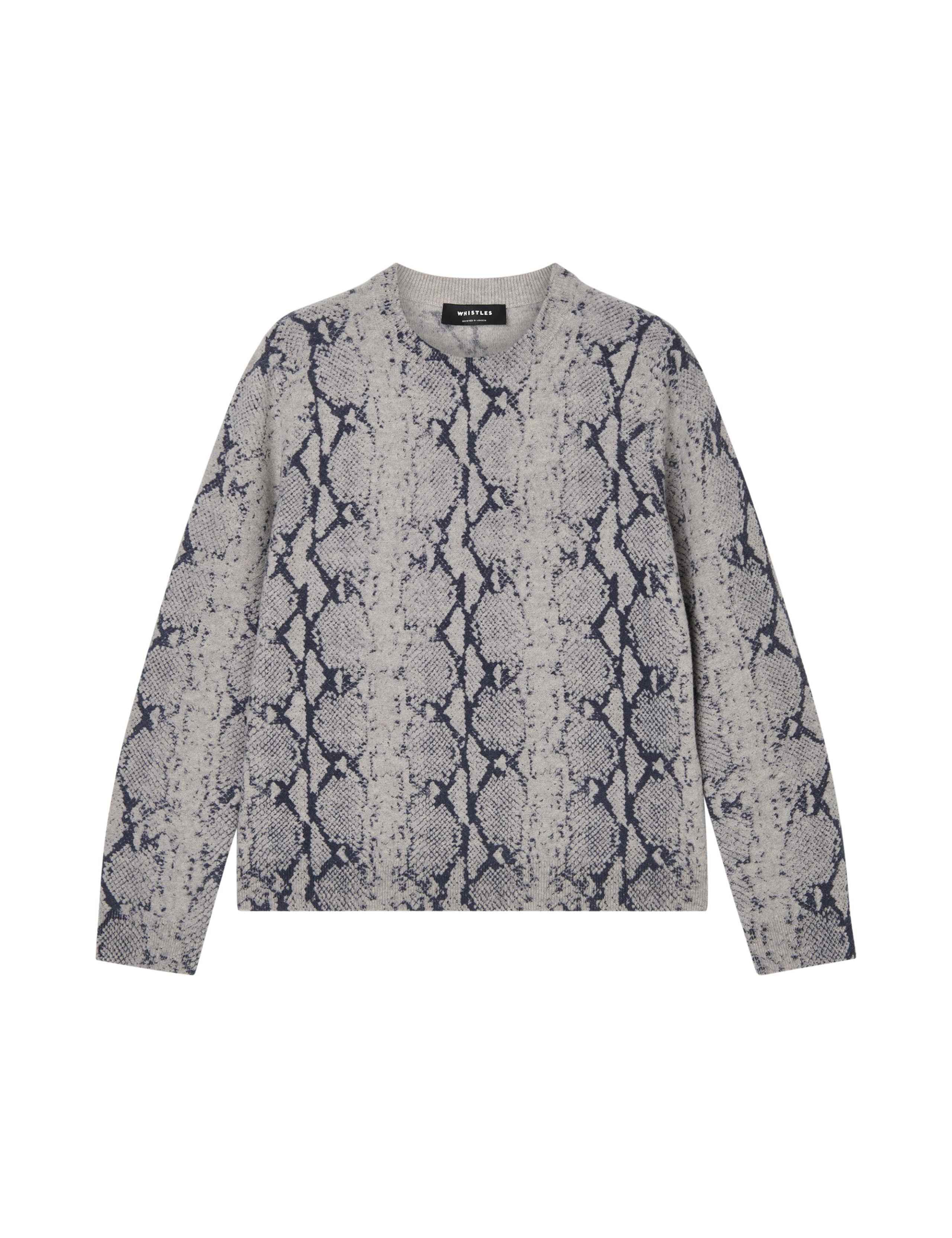 Pure Wool Animal Print Crew Neck Jumper 2 of 4