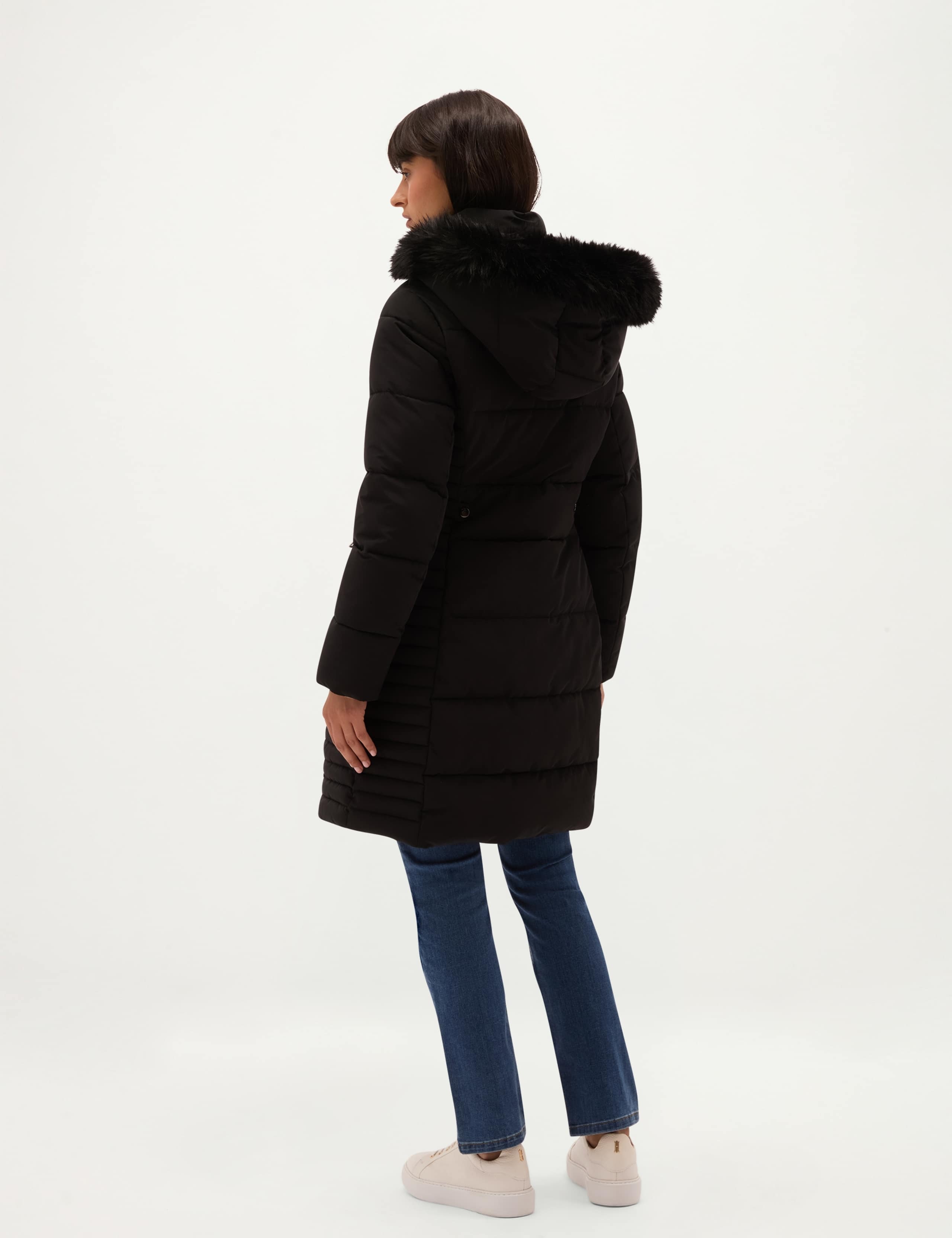 Removable Hood Adjustable Waist Puffer Coat 3 of 7