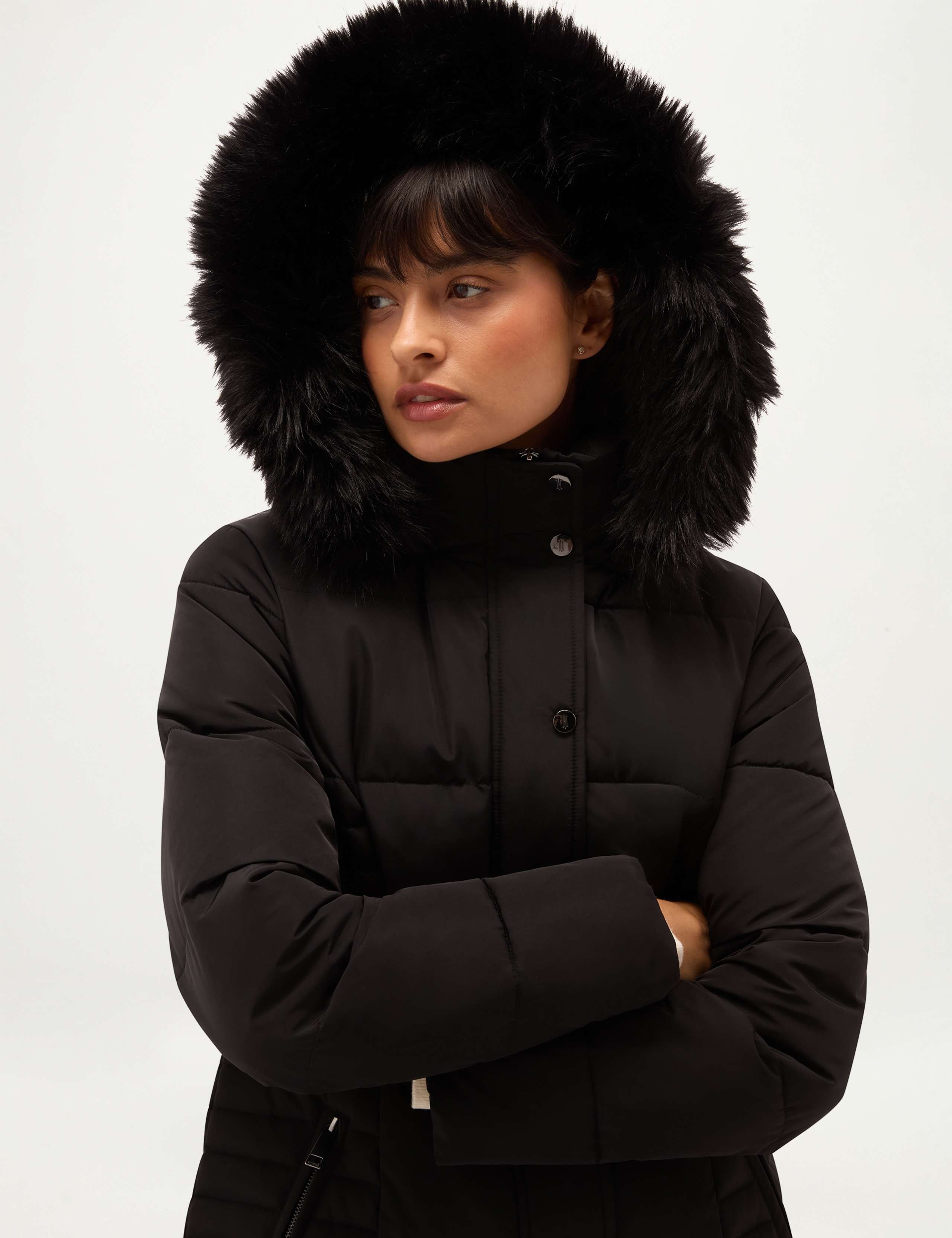Removable Hood Adjustable Waist Puffer Coat 4 of 7