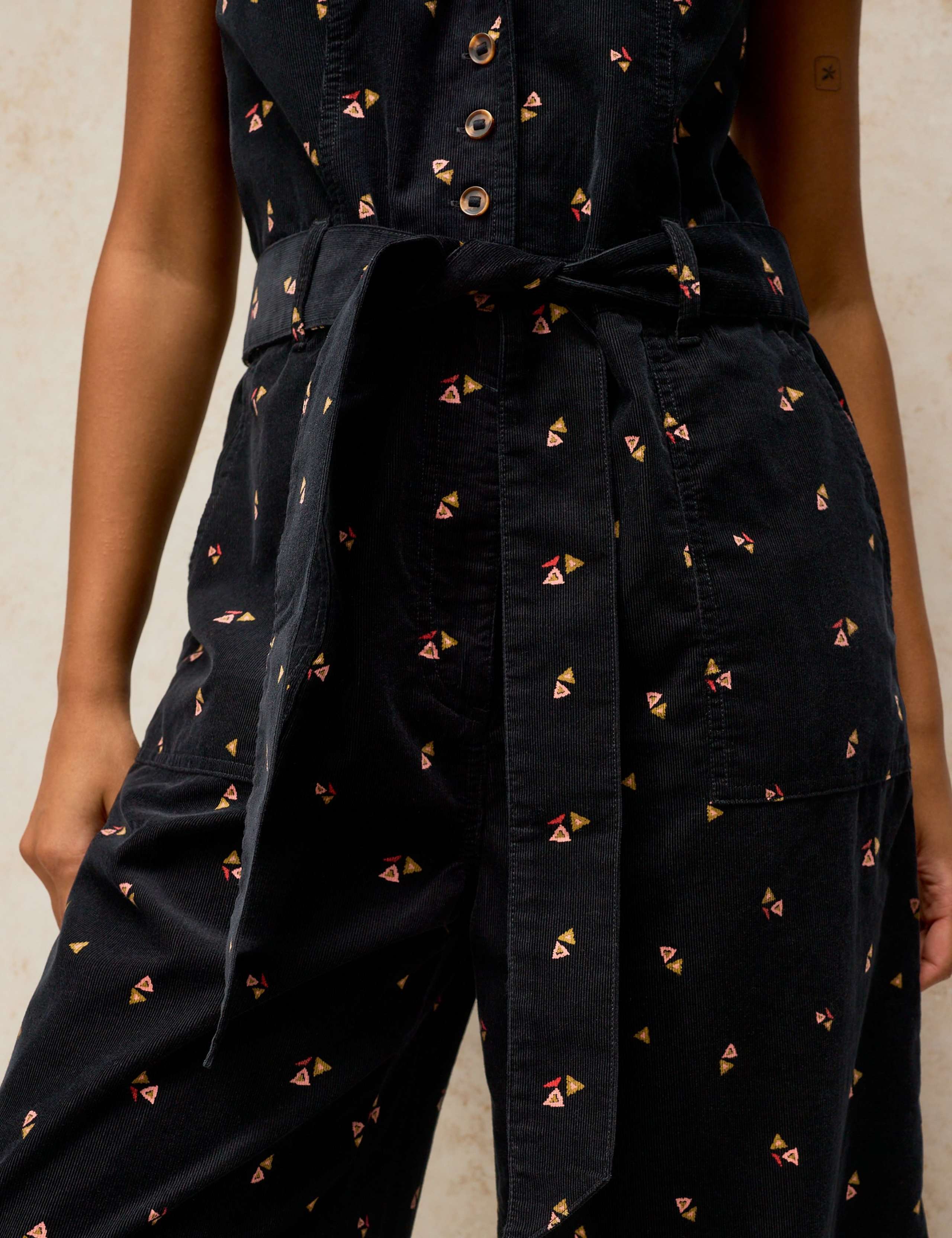Sleeveless V Neck Cotton Dungaree 5 of 6