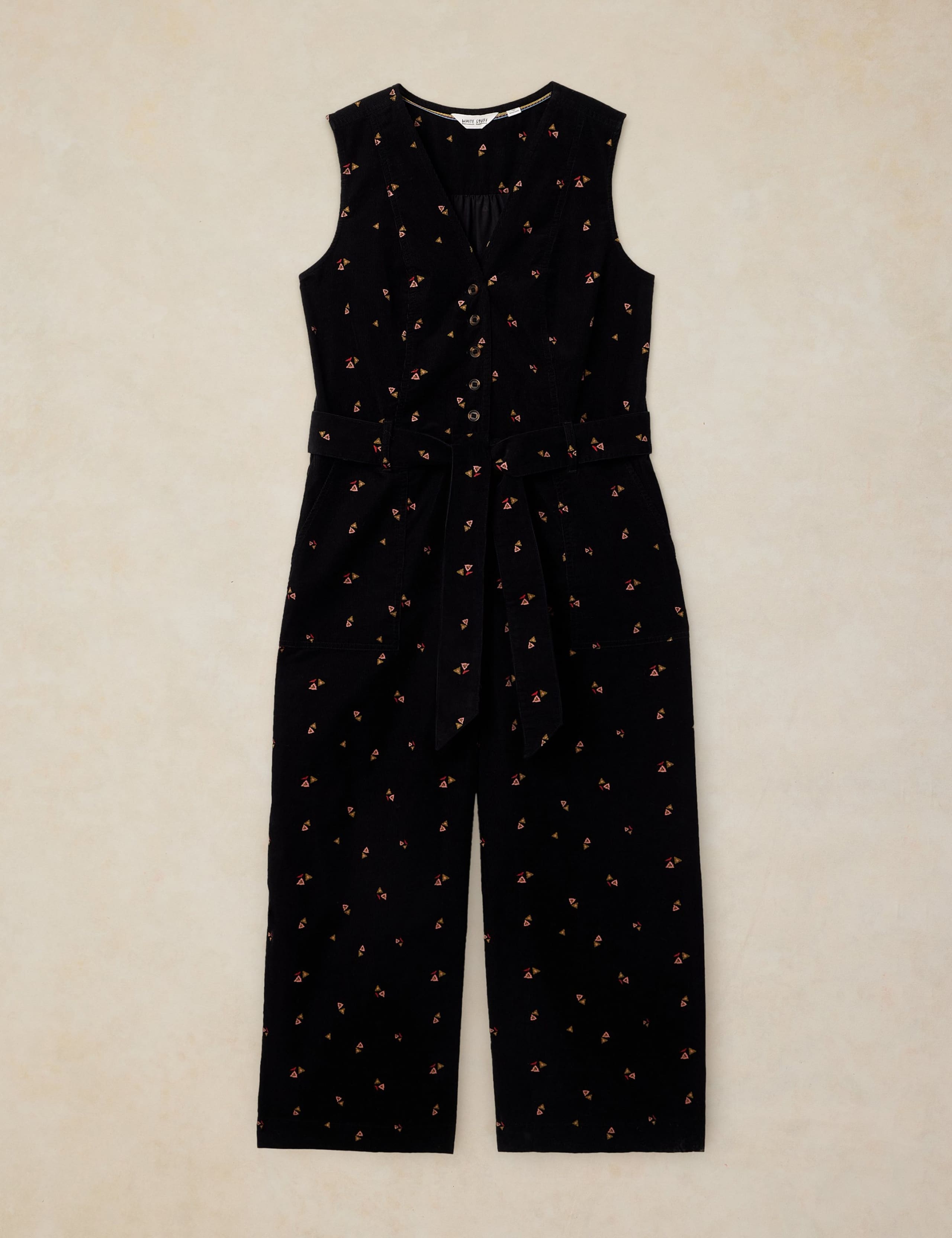 Sleeveless V Neck Cotton Dungaree 2 of 6