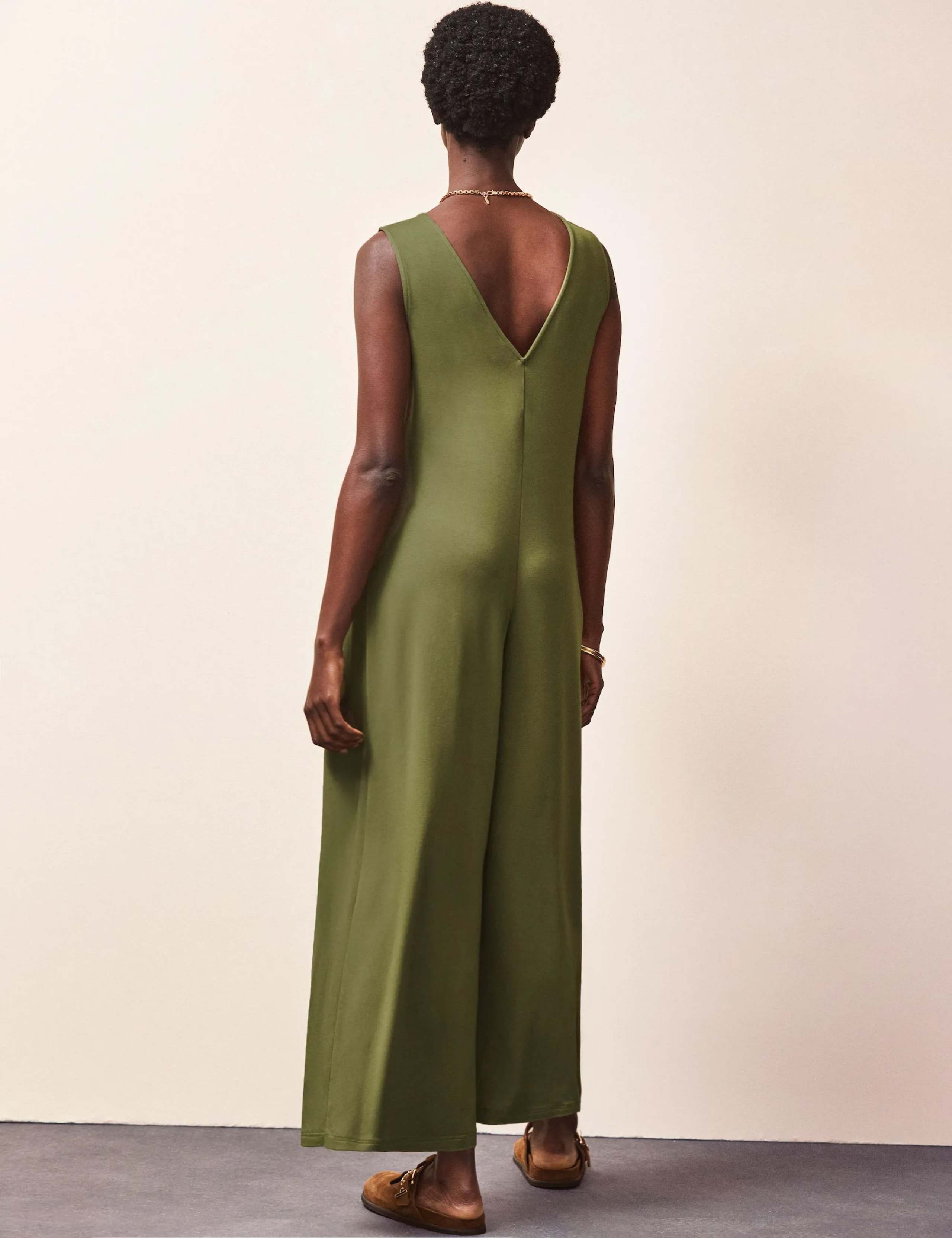 Jersey V-Neck Jumpsuit 2 of 3