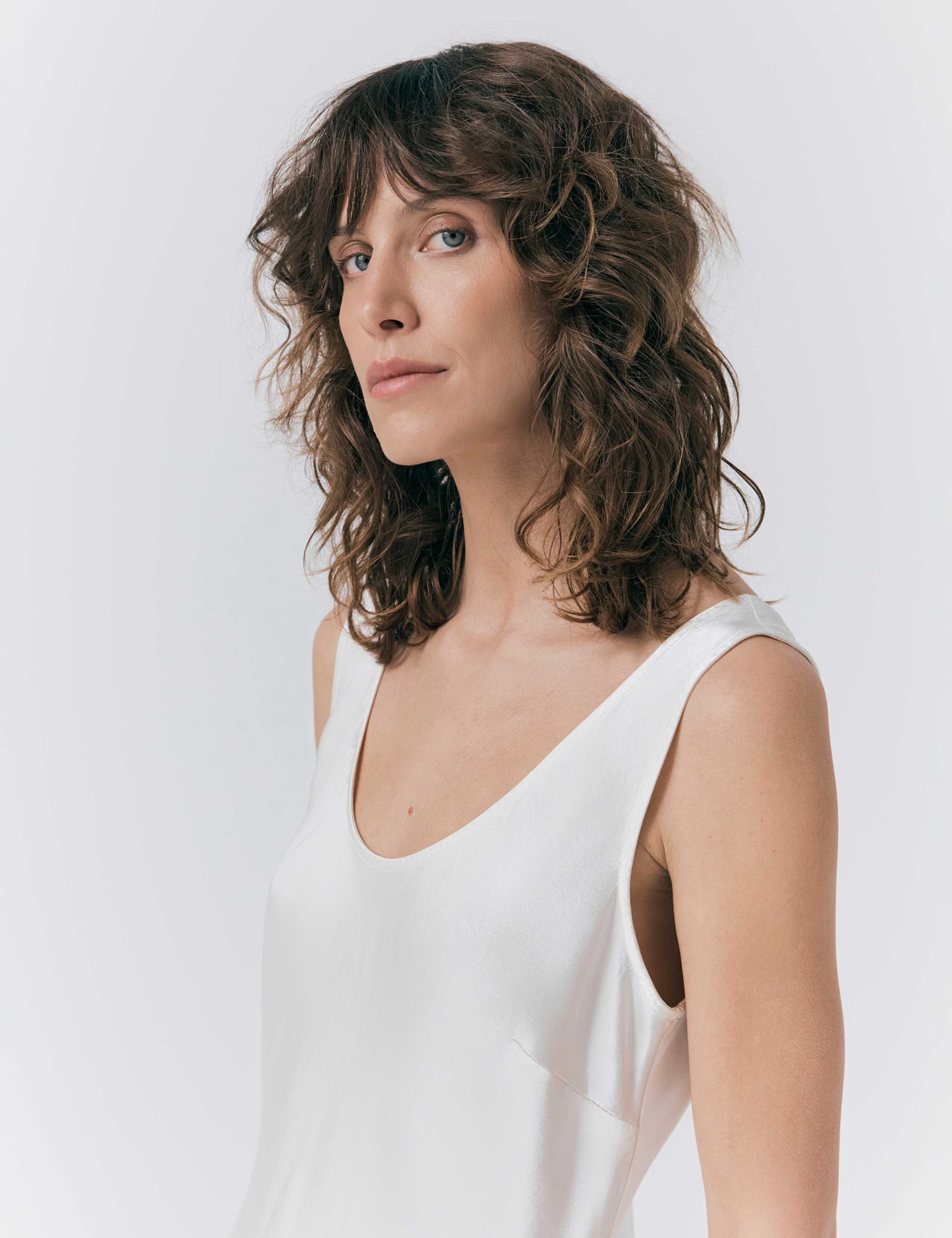 Satin Scoop Neck Sleeveless Vest Top 4 of 4