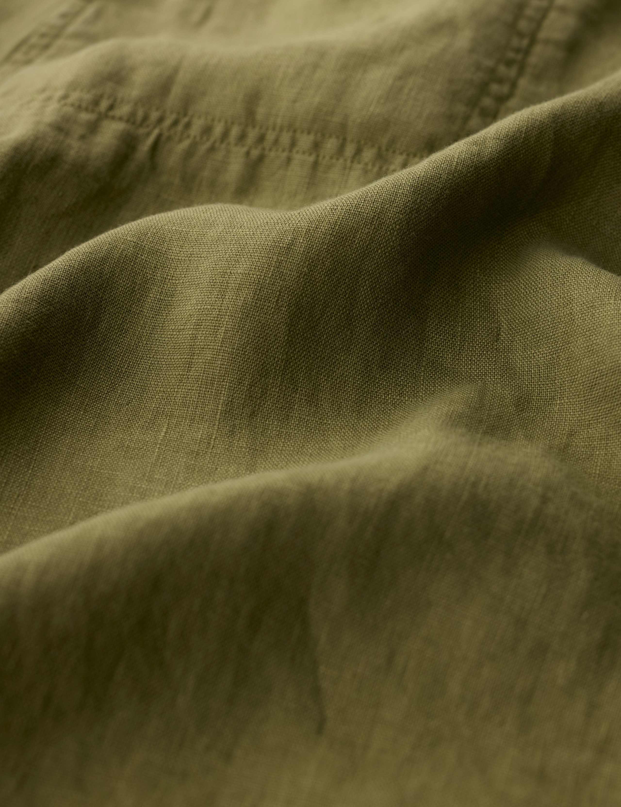 Pure Linen Round Neck Midi Shift Dress 5 of 5