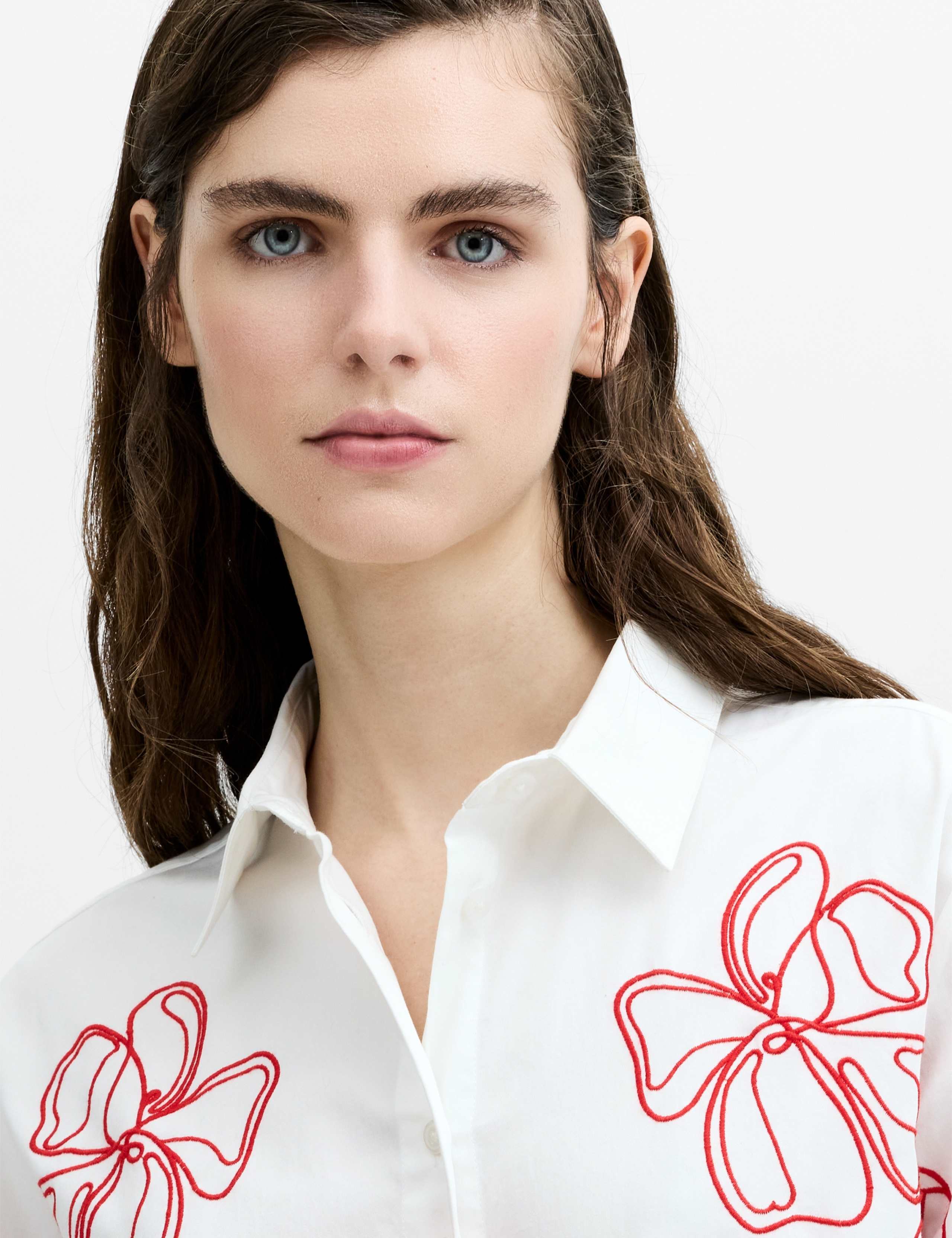 Pure Cotton Floral Embroidered Shirt 5 of 6