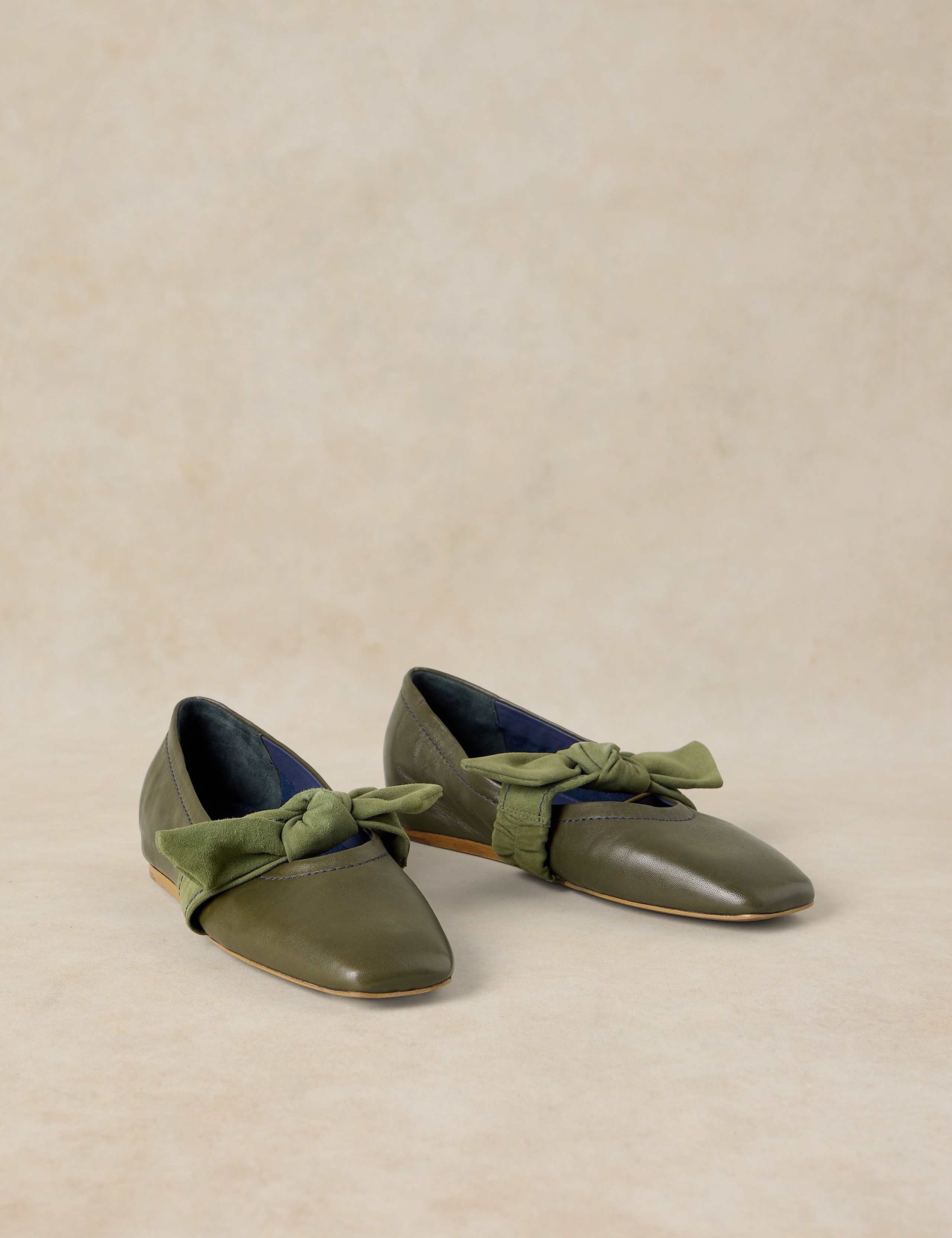 Low Heel Slip On Leather Pump 2 of 4