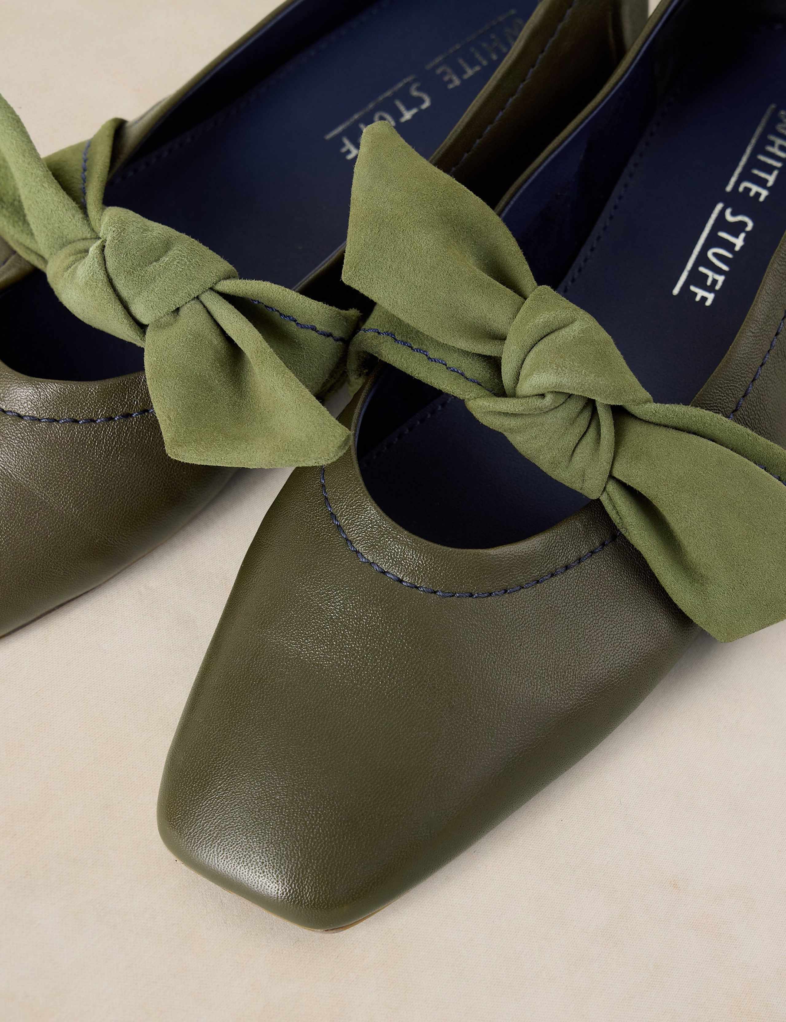 Low Heel Slip On Leather Pump 4 of 4