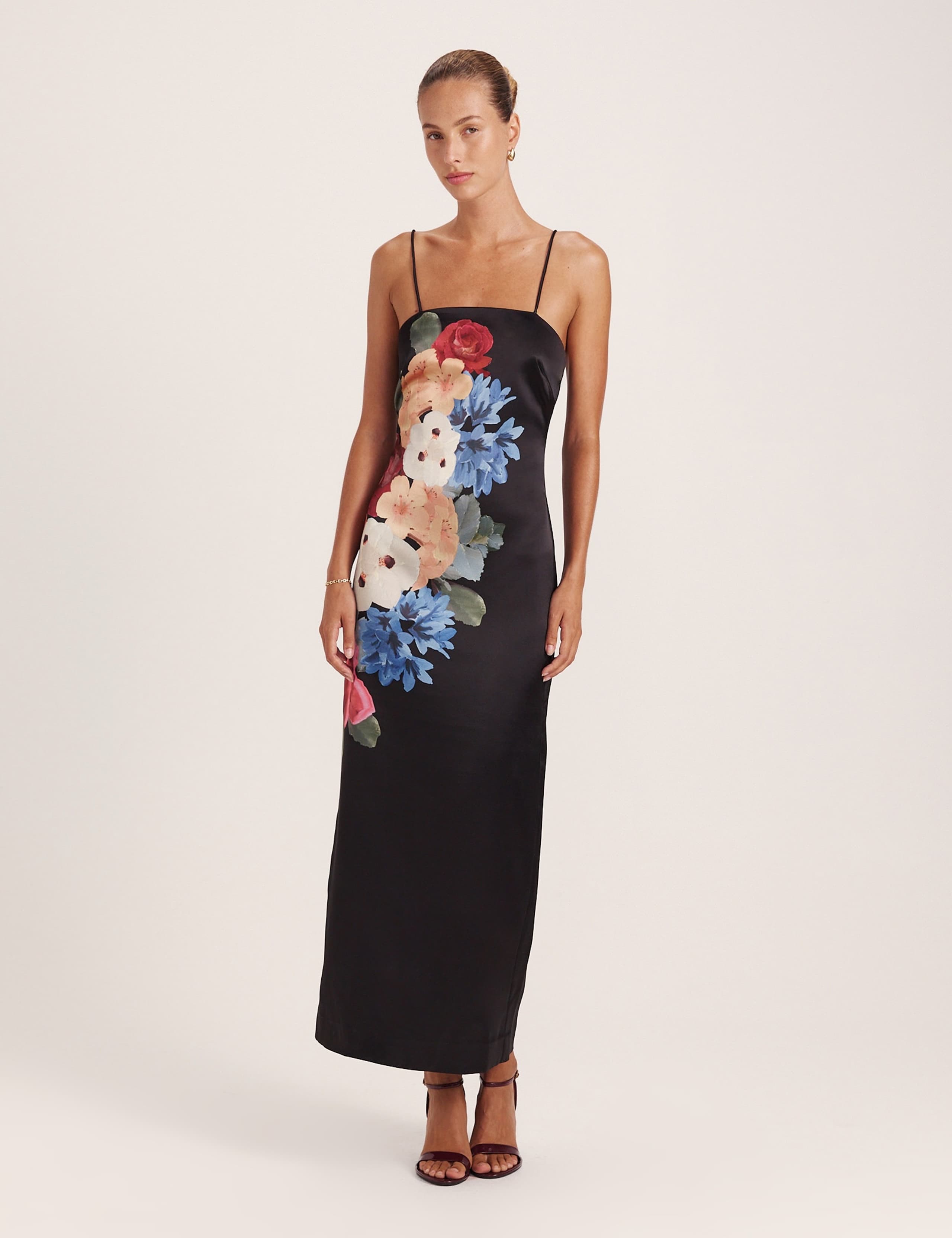 Floral Square Neck Maxi Dress 3 of 8