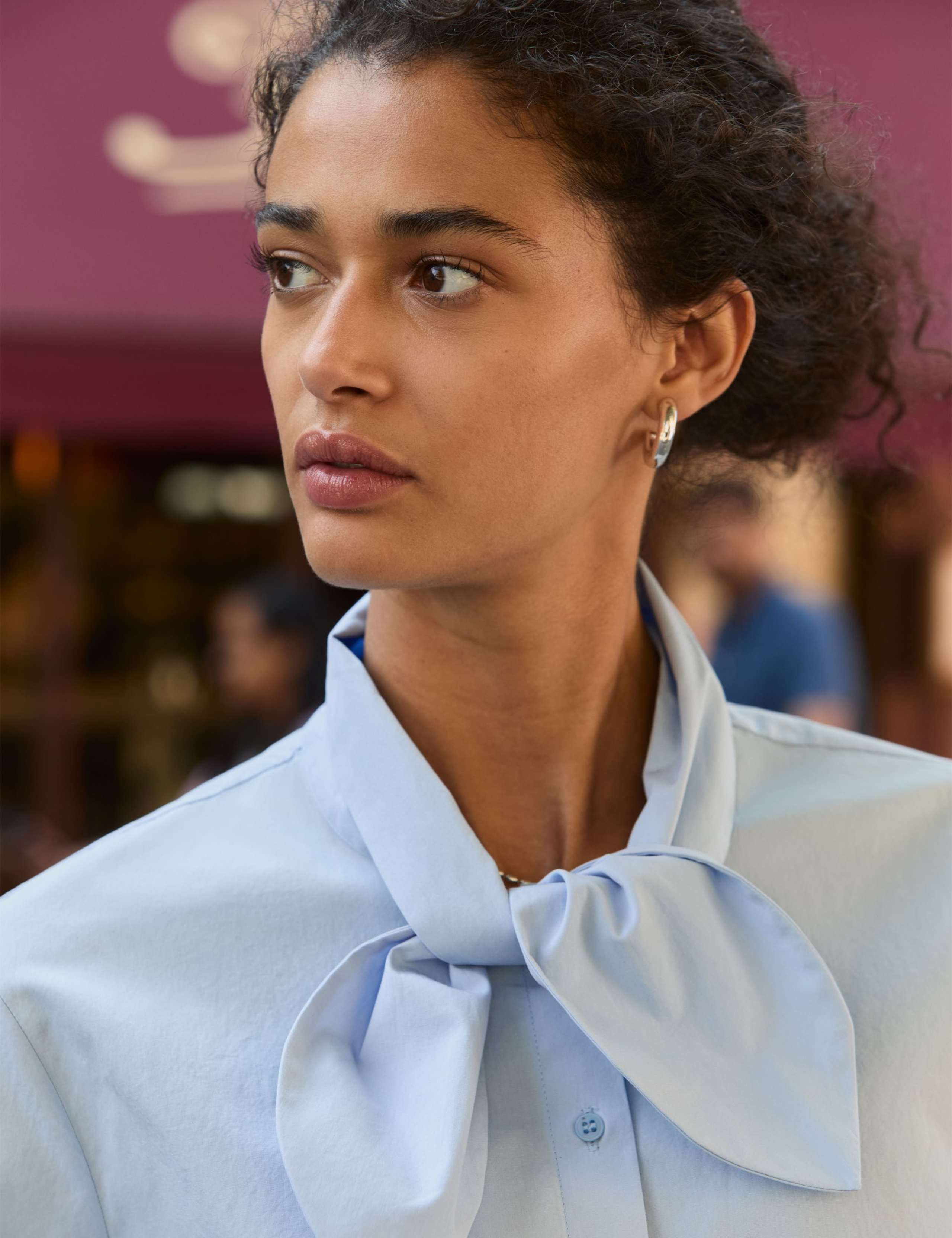 Pure Cotton Tie Neck Shirt 2 of 4