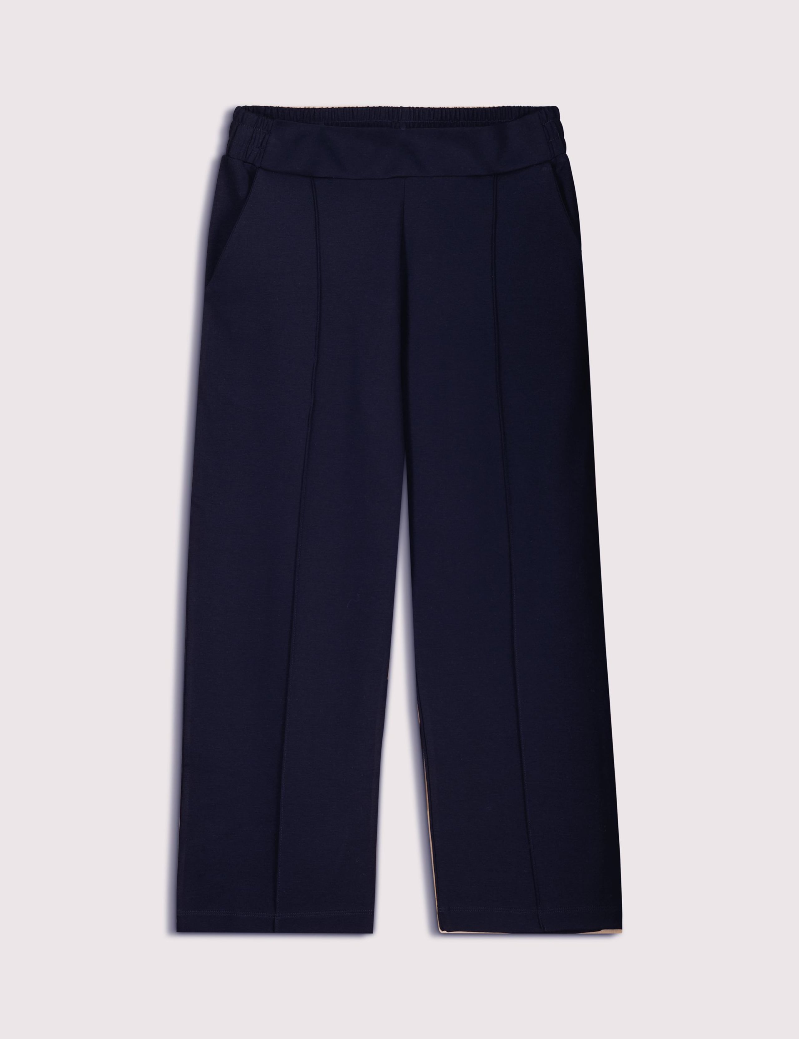 Jersey Straight Leg Cropped Trousers 2 of 5
