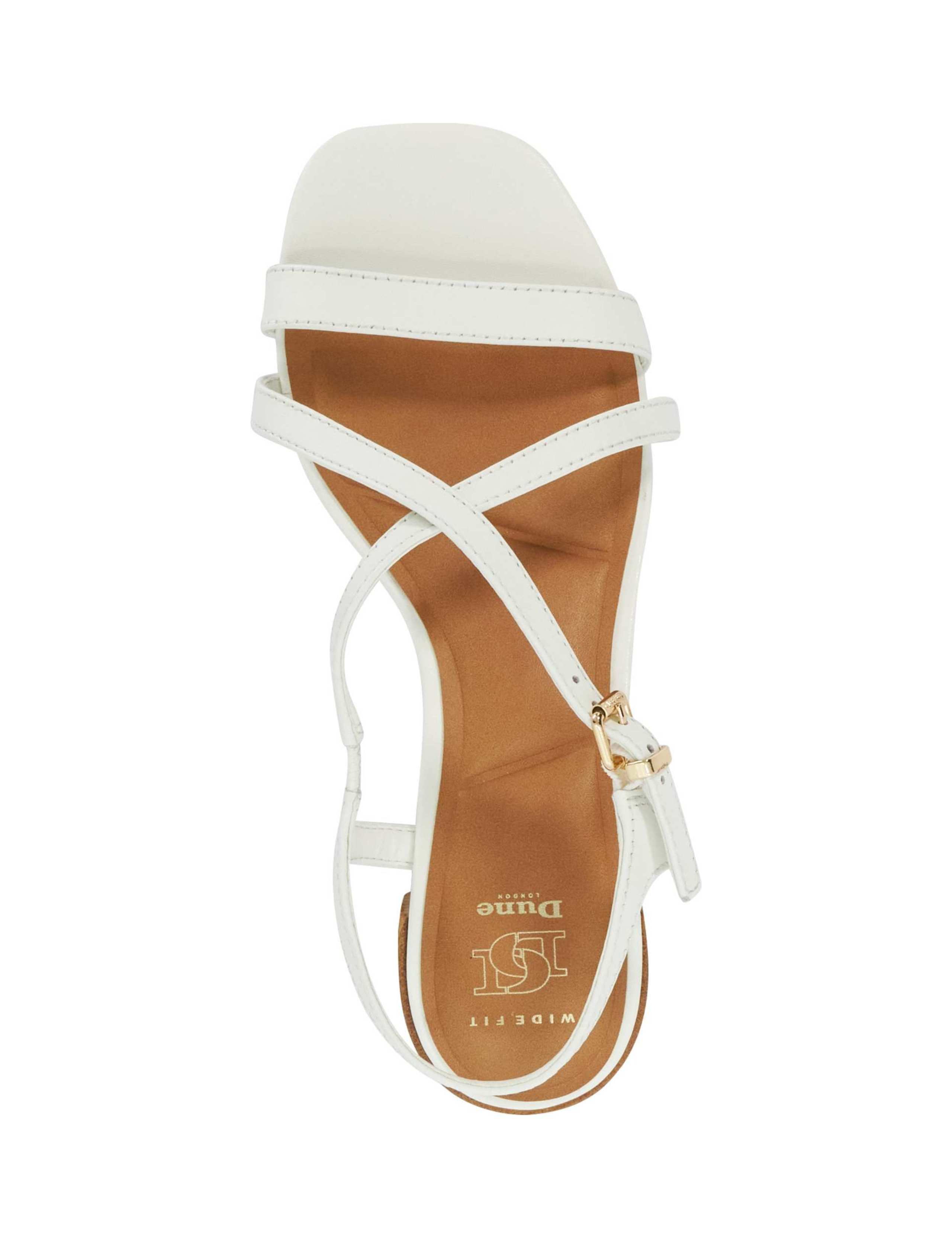 Wide Fit Leather Strappy Block Heel Sandals 2 of 5