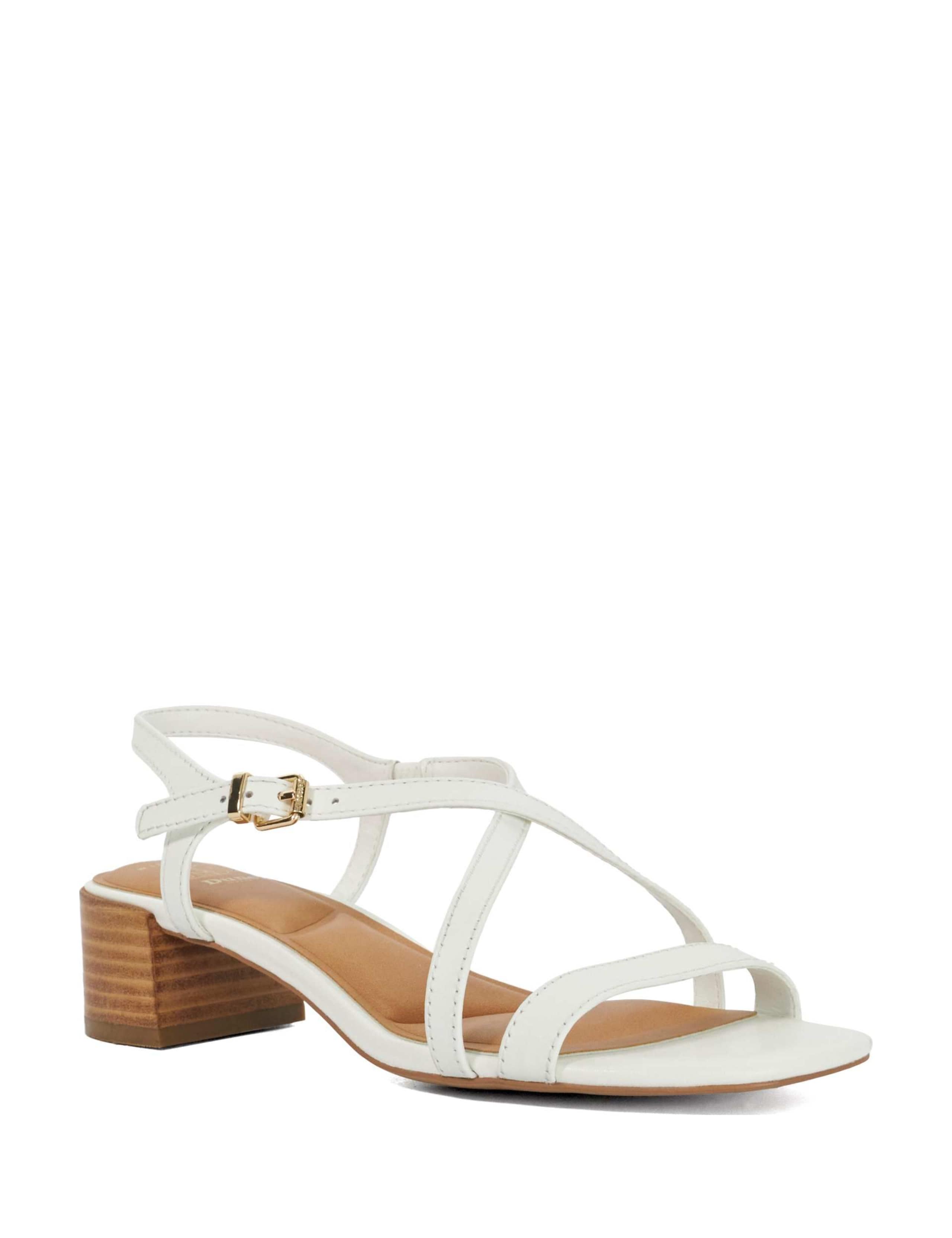 Wide Fit Leather Strappy Block Heel Sandals 3 of 5