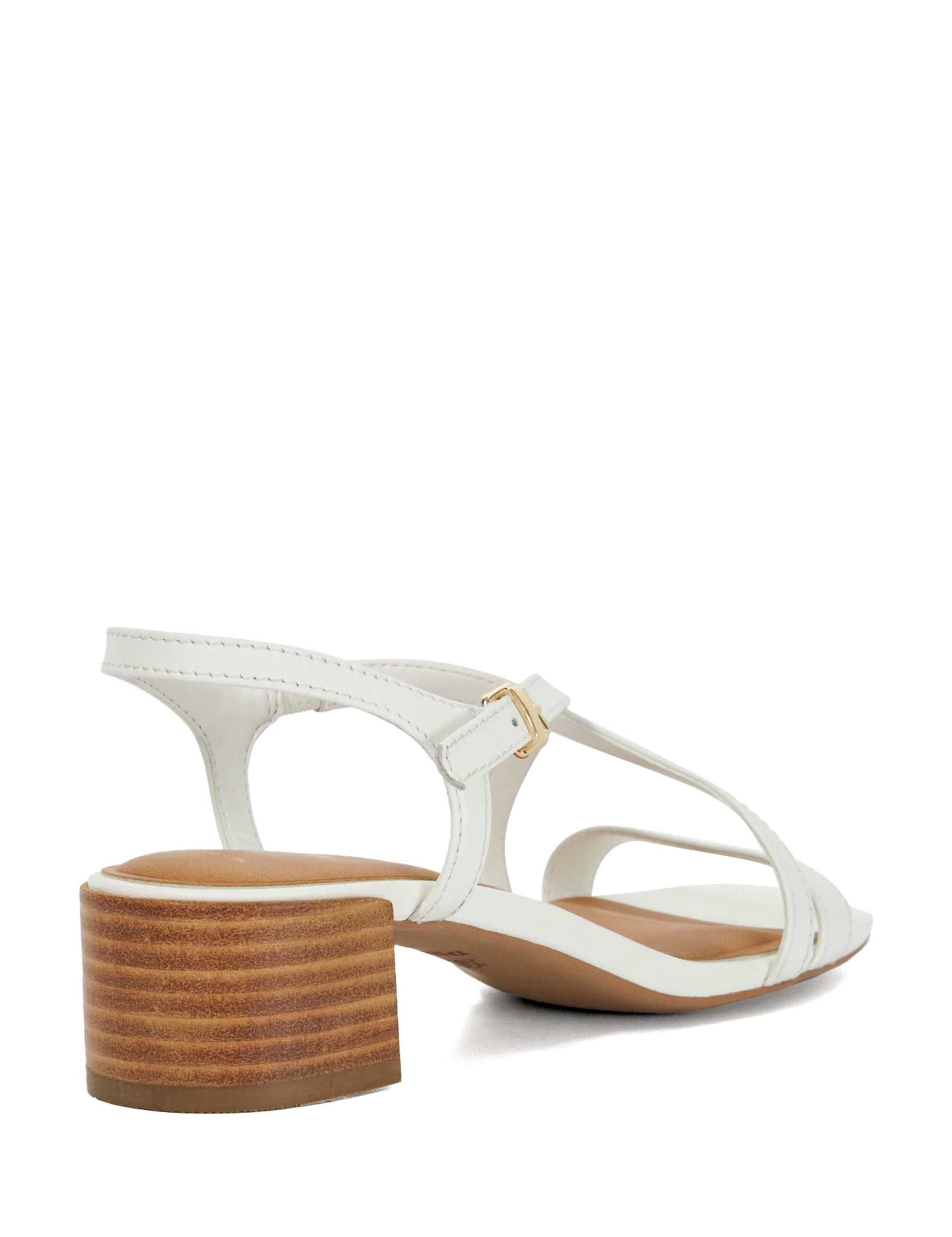 Wide Fit Leather Strappy Block Heel Sandals 4 of 5