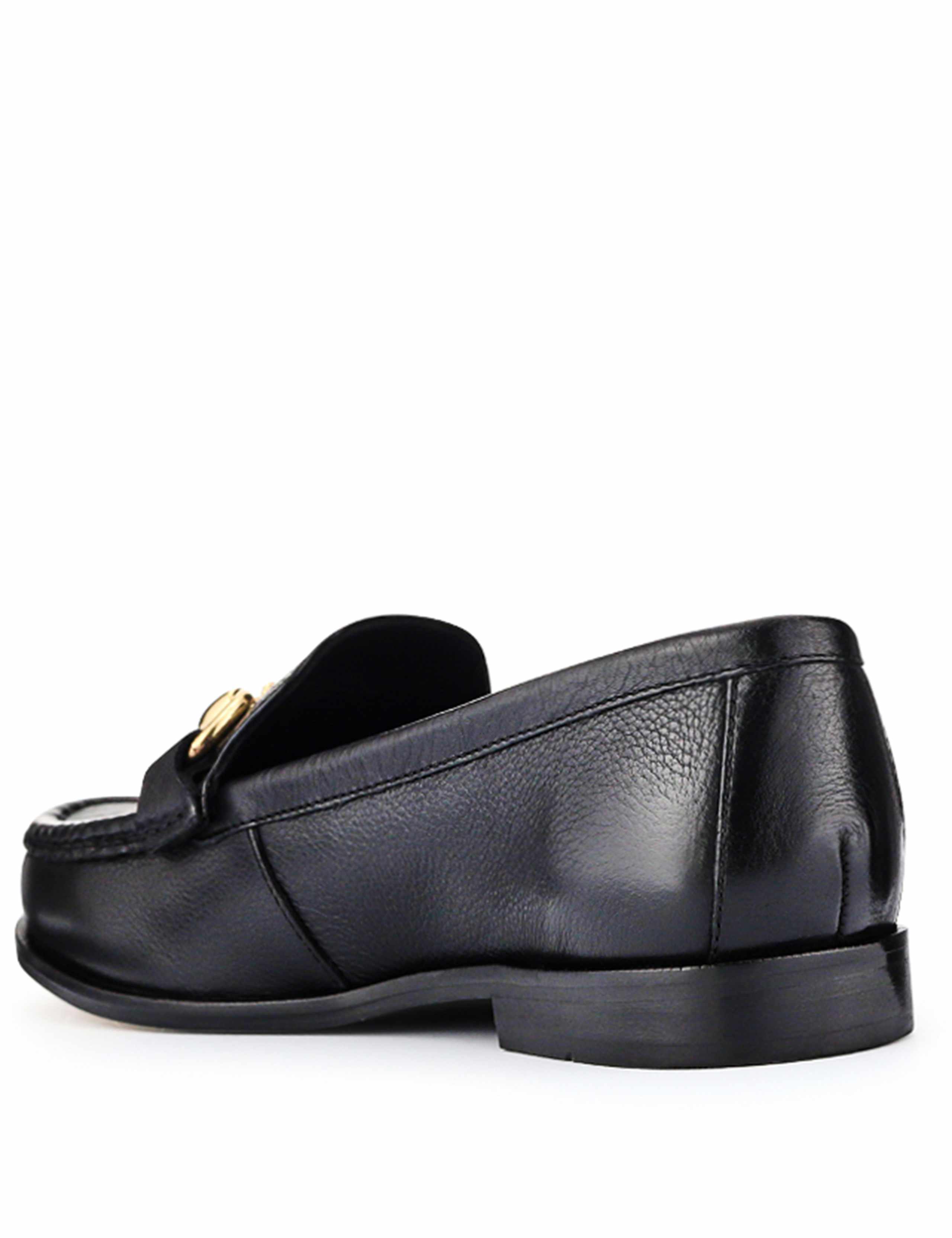 Leather Slip On Flatform Loafers 3 of 5