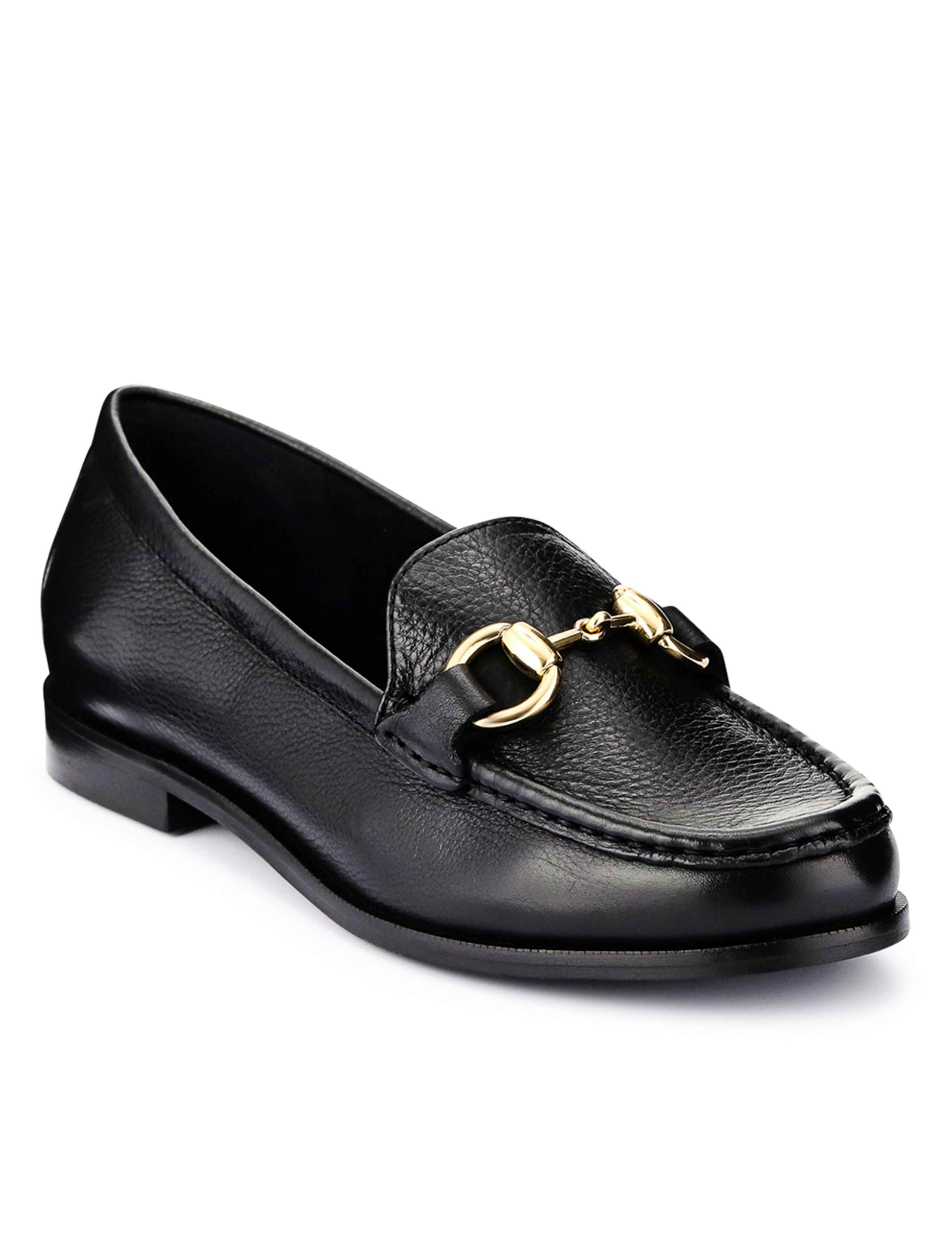 Leather Slip On Flatform Loafers 4 of 5