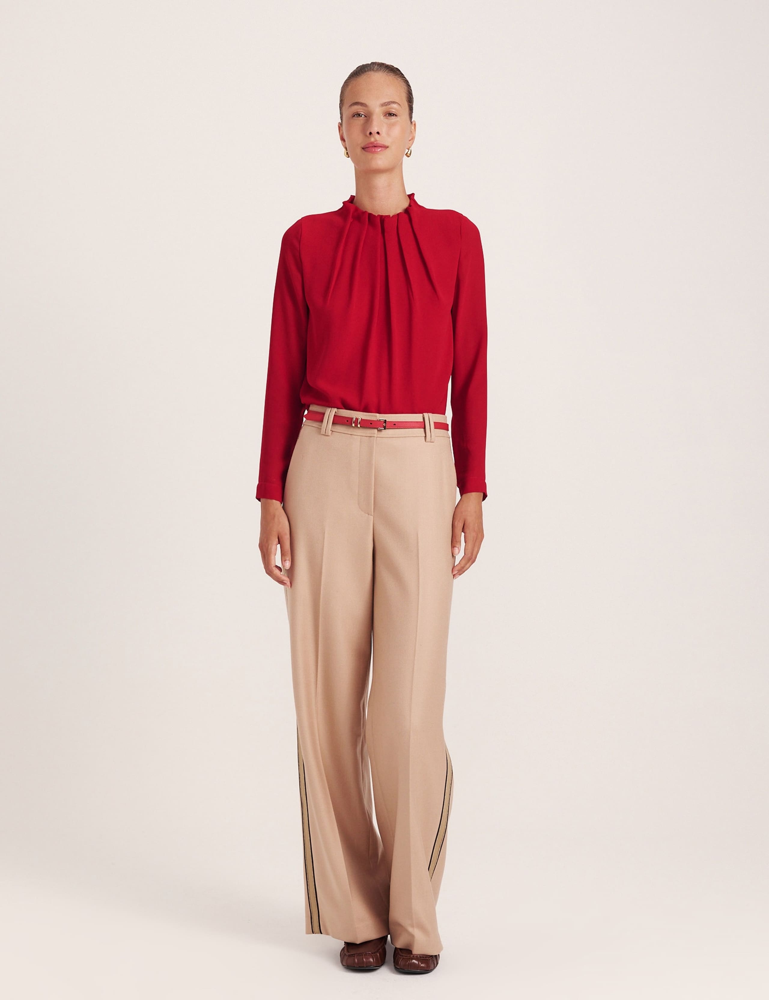 High Neck Long Sleeve Blouse 4 of 6