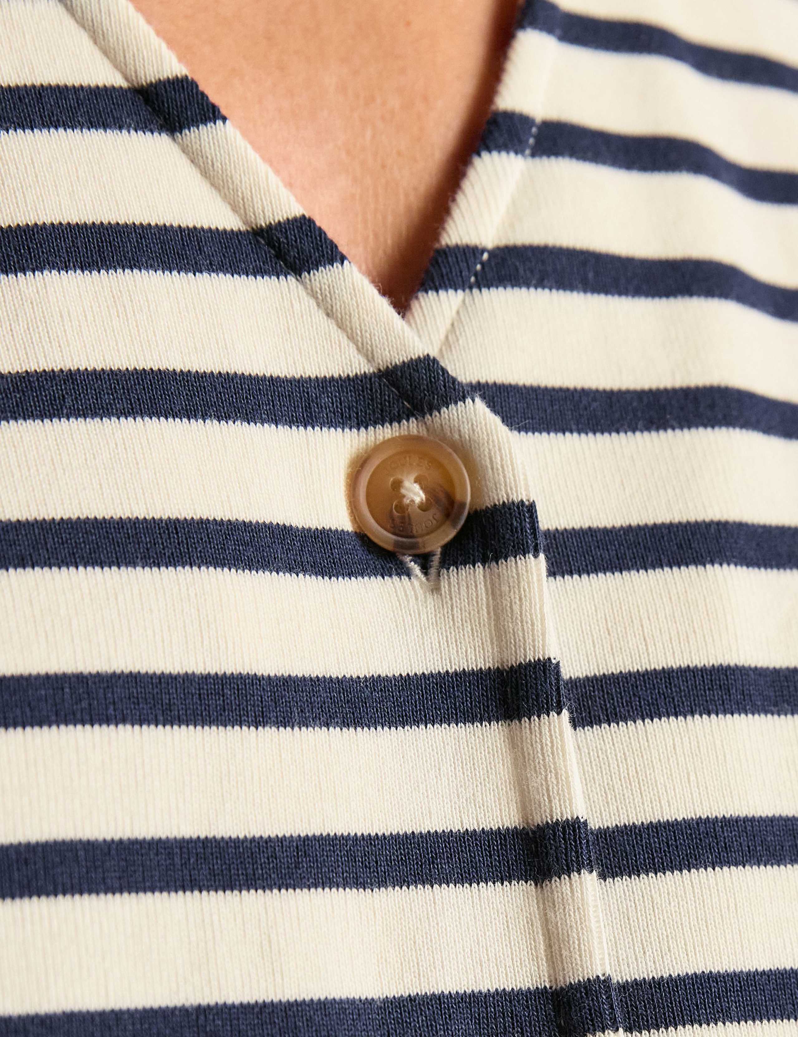 Pure Cotton Striped Button Through Vest 8 of 8