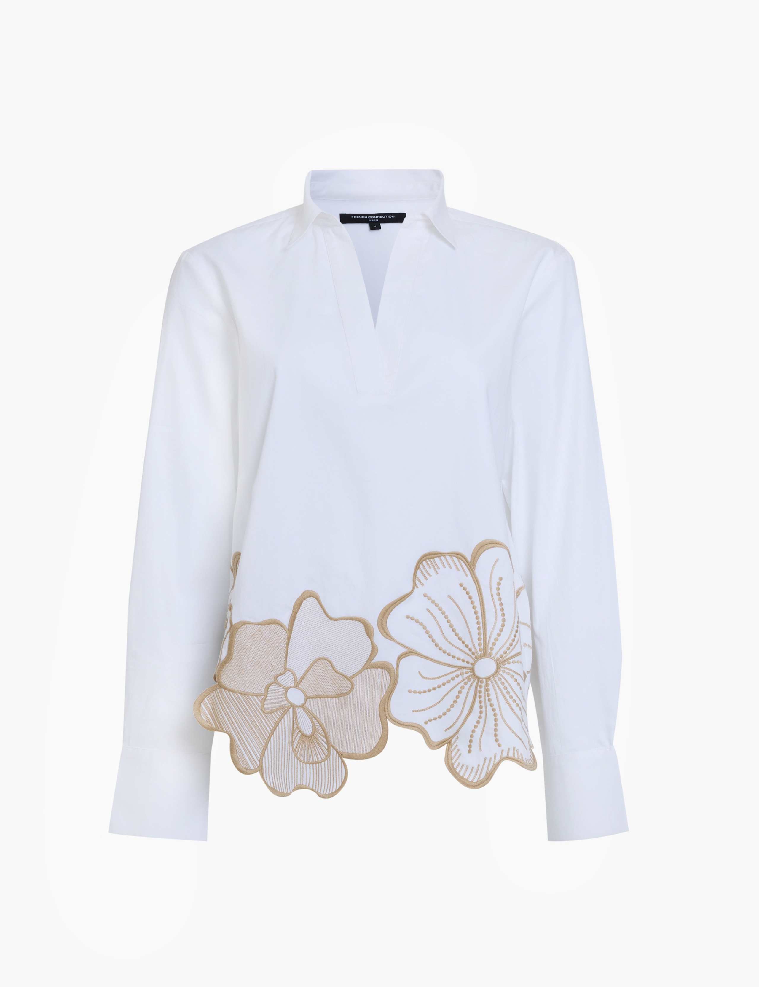 Pure Cotton Floral Embroidered Shirt 2 of 6
