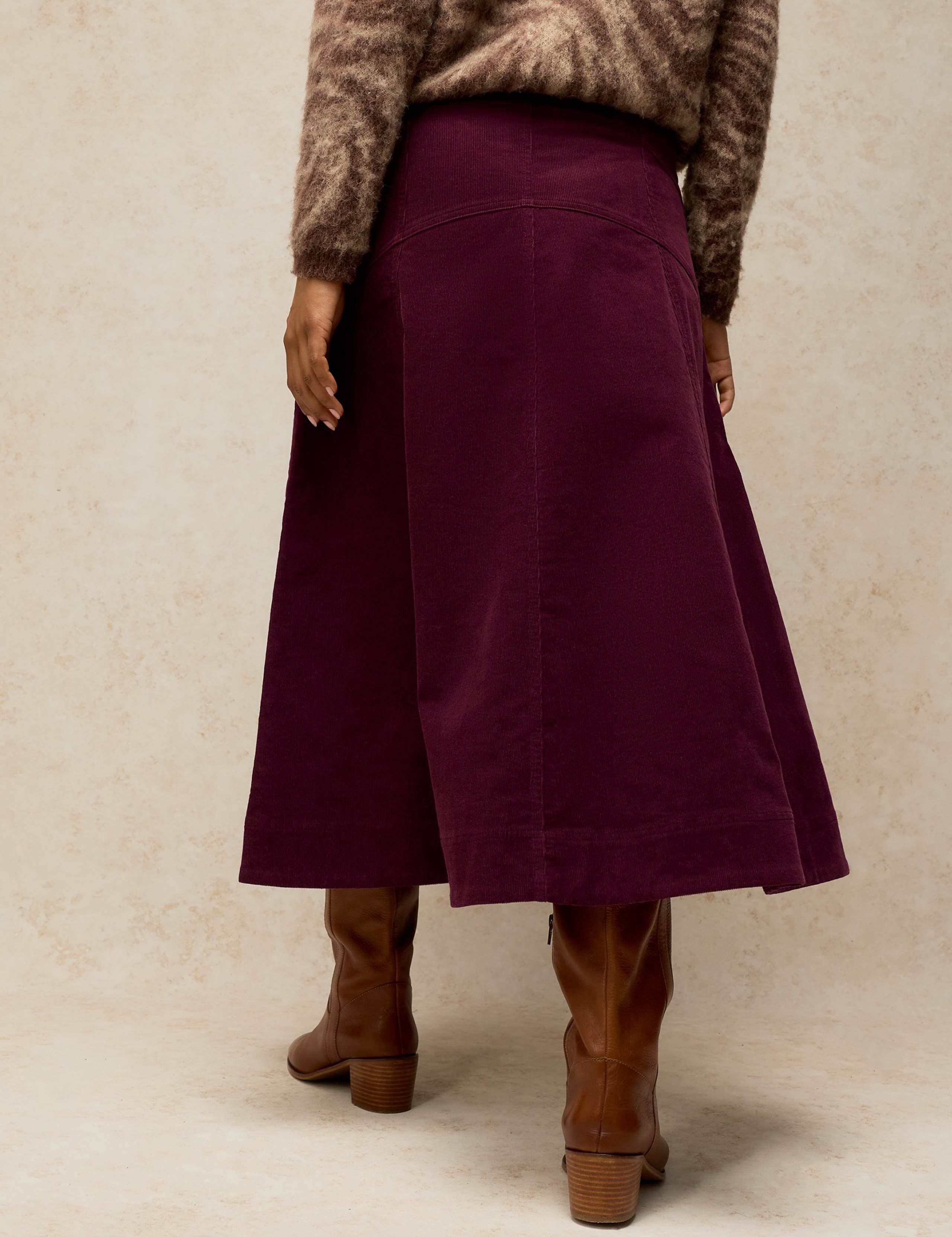 Zip Fastening A Line Midi Skirt 4 of 6