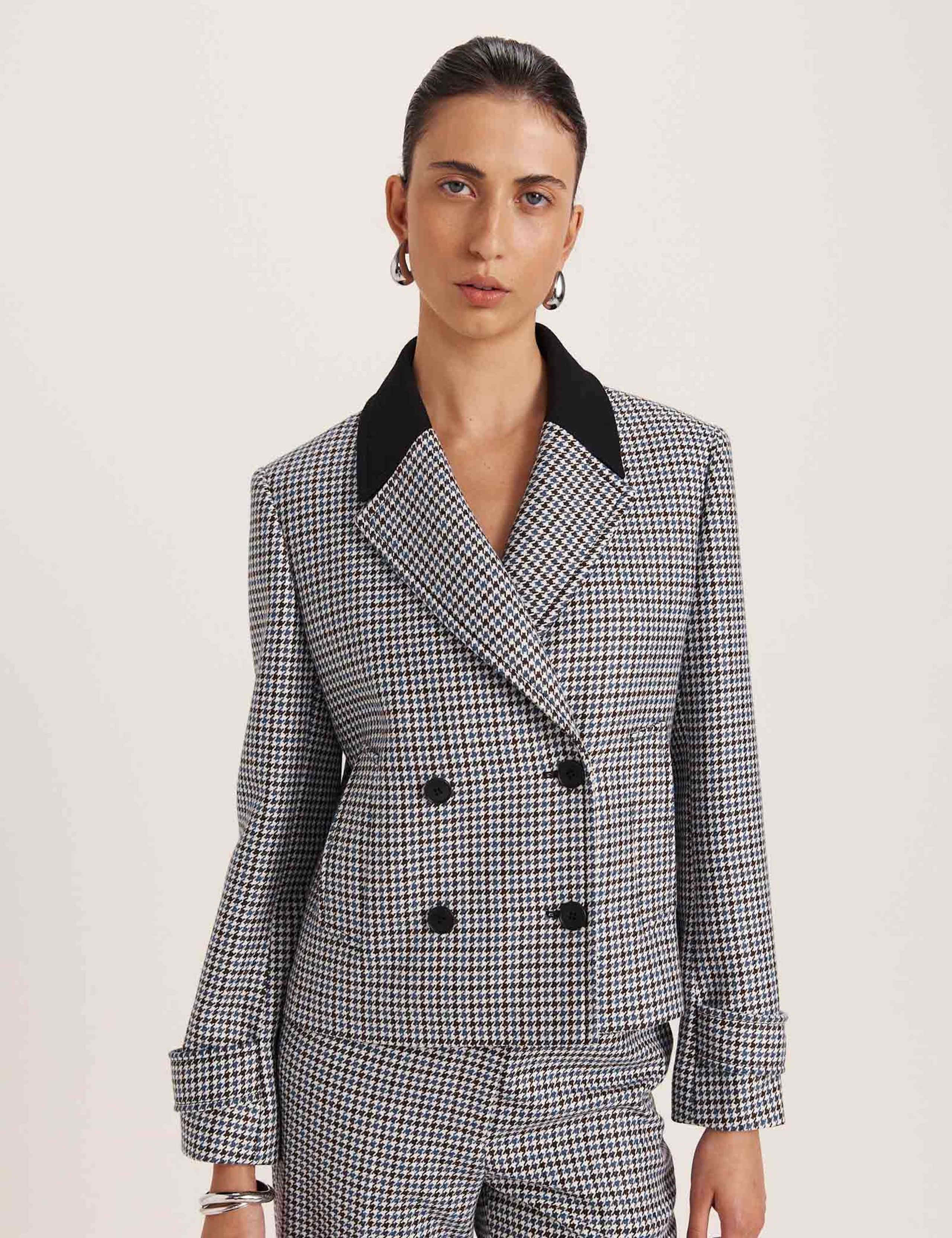 Checked Collared Overcoat 4 of 7
