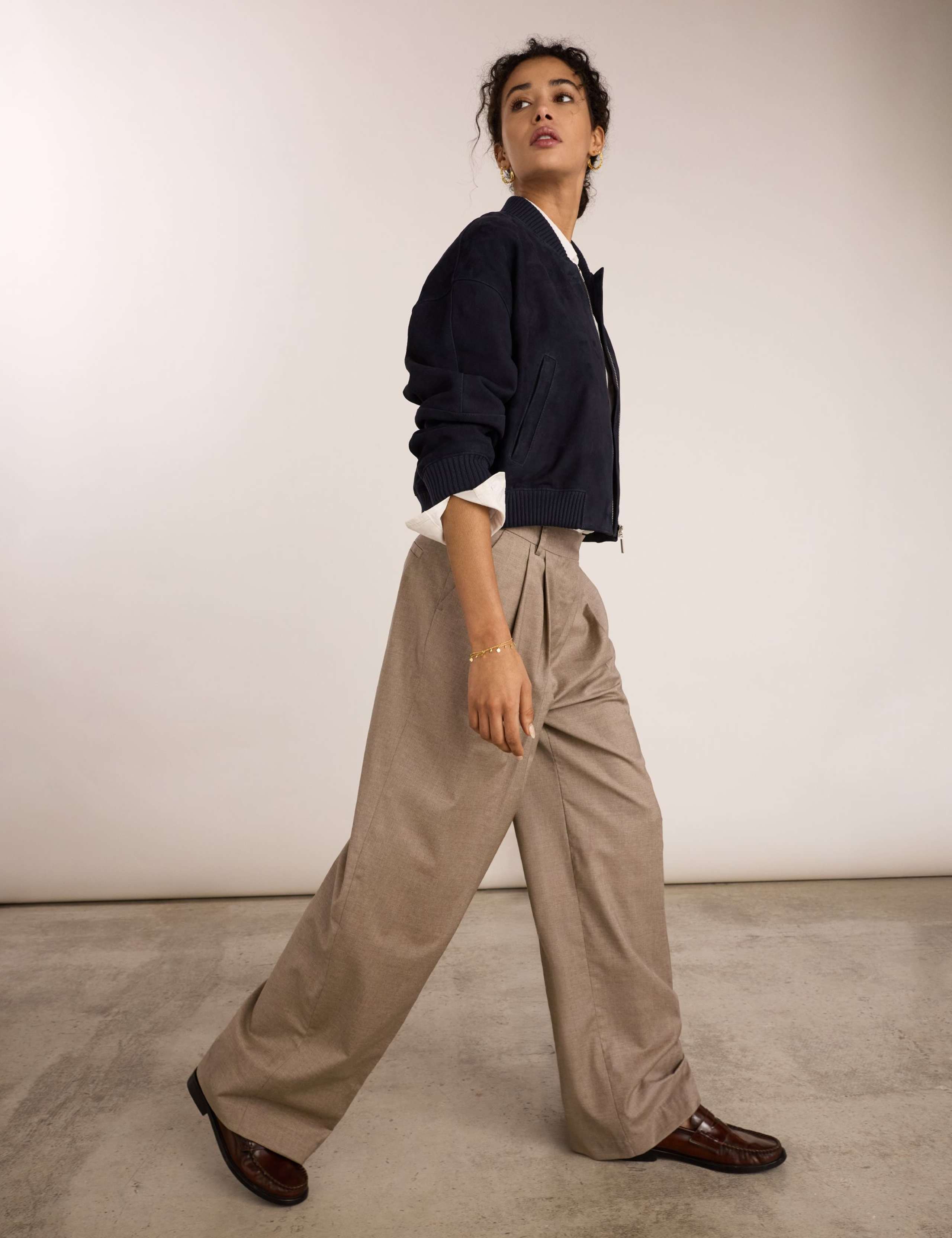 Pure Wool Wide Leg Trousers 2 of 5